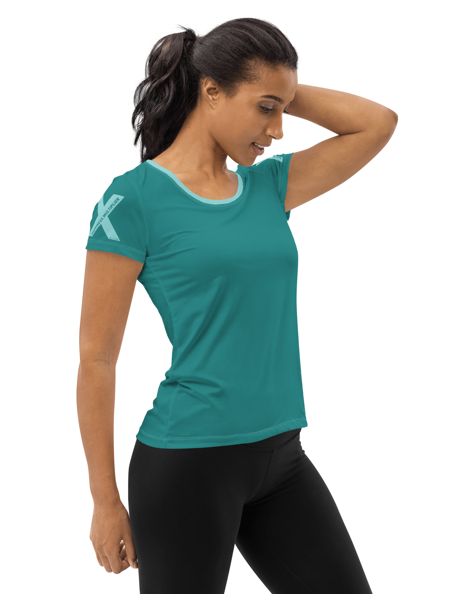 Jolly & Goode Activewear Happiness Multiplier Call to Arms Women's Athletic Shirt Cool Cheeky British Style