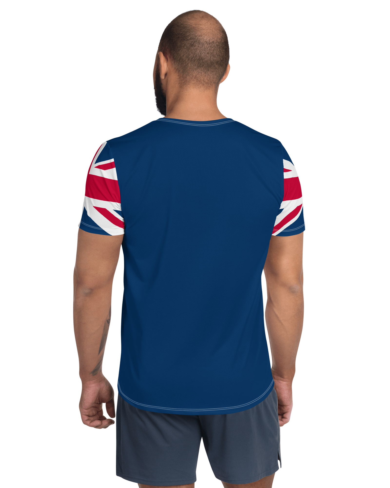 Jolly & Goode Activewear Union Jack Men's Workout Shirt Cheeky British Style