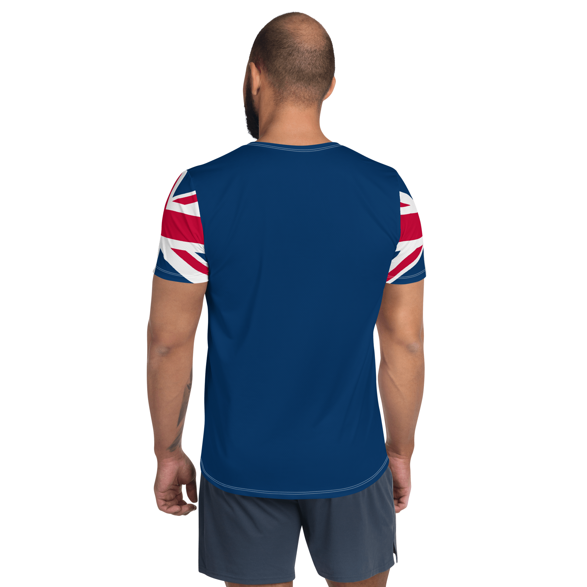 Jolly & Goode Activewear Union Jack Men's Workout Shirt Cheeky British Style