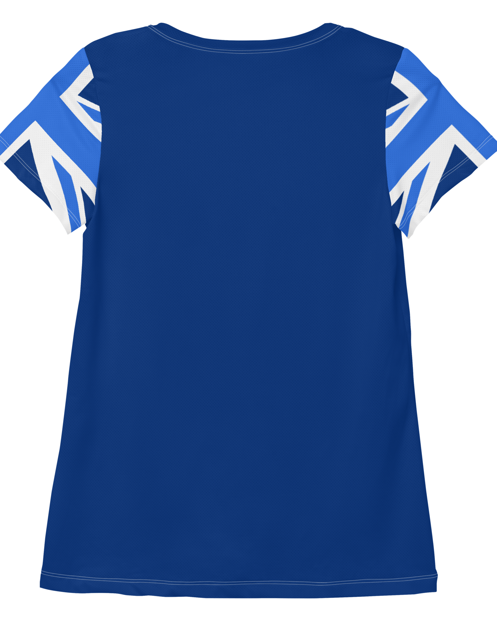 Jolly & Goode Activewear Union Jack Women's Workout Shirt | Blue Cheeky British Style