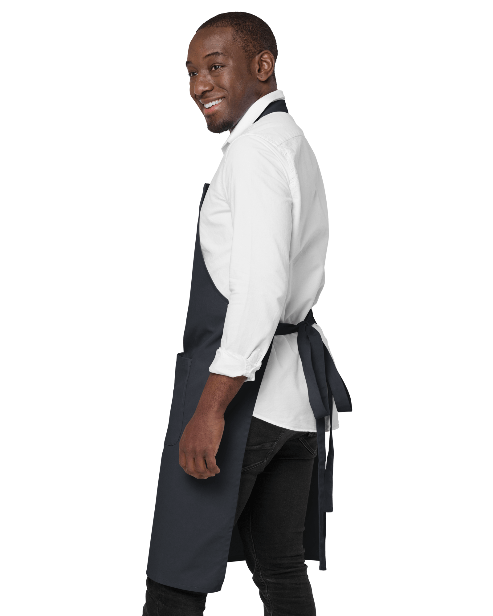 Jolly & Goode Aprons Navy Get Stuffed Organic Cotton Apron Cheeky British Style