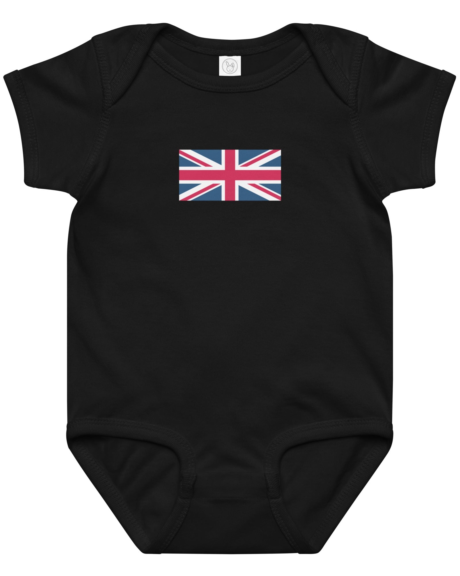 Jolly & Goode Baby One-Pieces Black / 6M Union Jack Baby Bodysuit Onesie | 100% combed cotton jersey Cheeky British Style