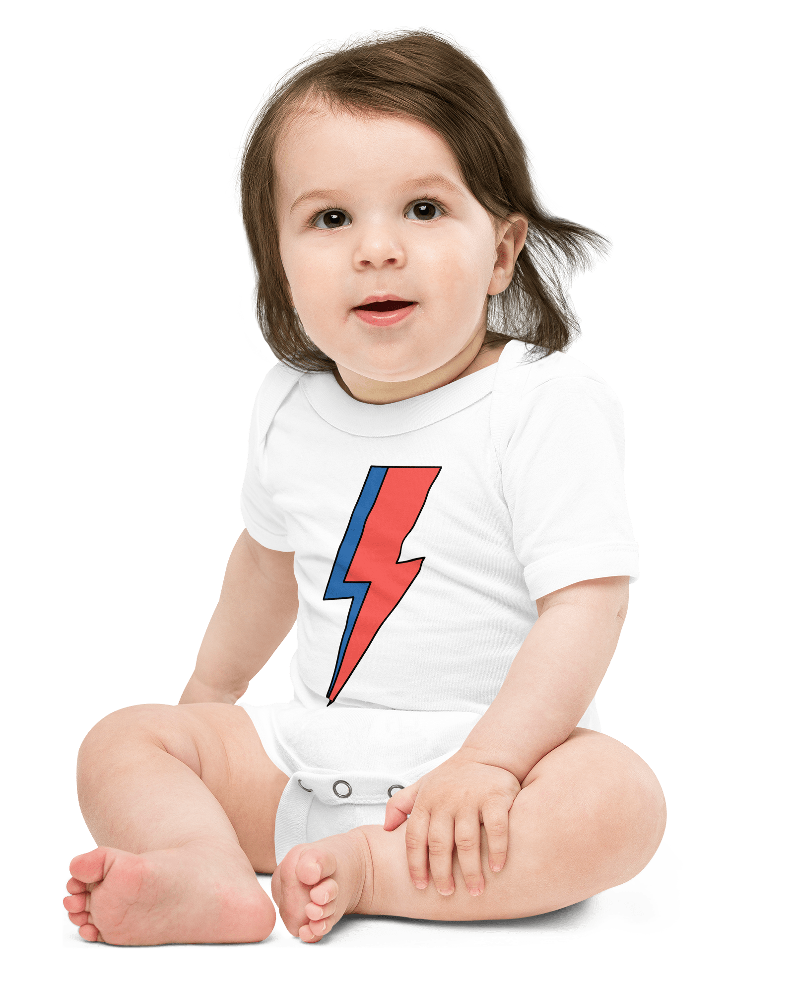 Jolly & Goode Baby One-Pieces Lightning Bolt Baby Onesie Cheeky British Style