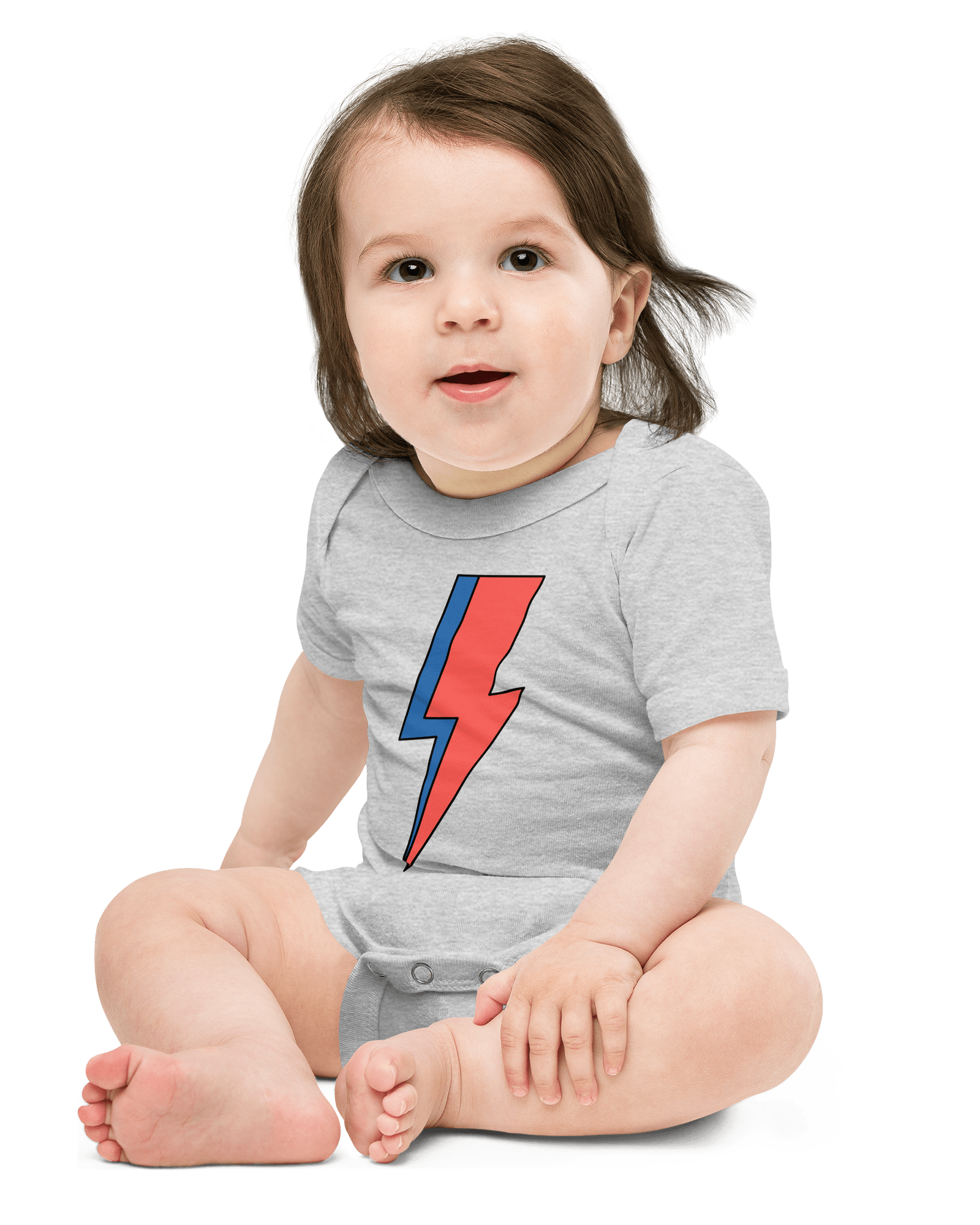 Jolly & Goode Baby One-Pieces Lightning Bolt Baby Onesie Cheeky British Style