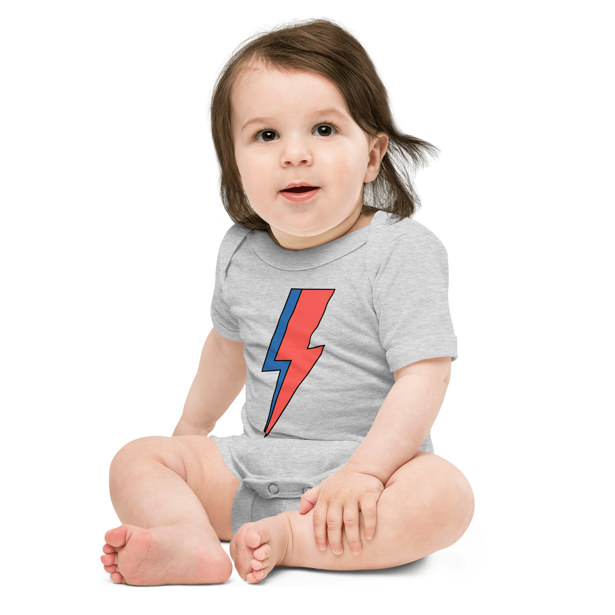 Jolly & Goode Baby One-Pieces Lightning Bolt Baby Onesie Cheeky British Style