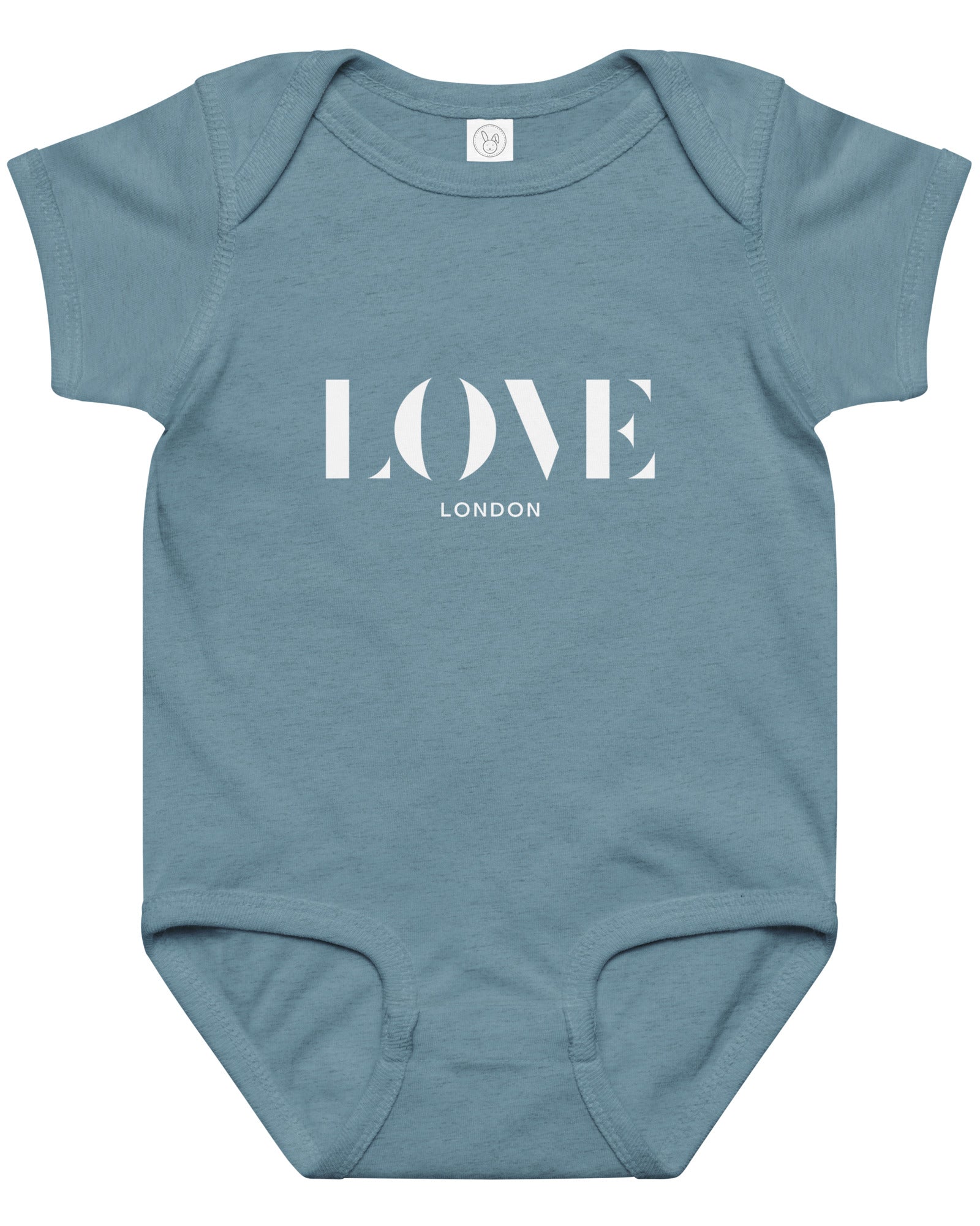 Jolly & Goode Baby One-Pieces Vintage Indigo / 6M Love London Baby Jersey Bodysuit Cheeky British Style
