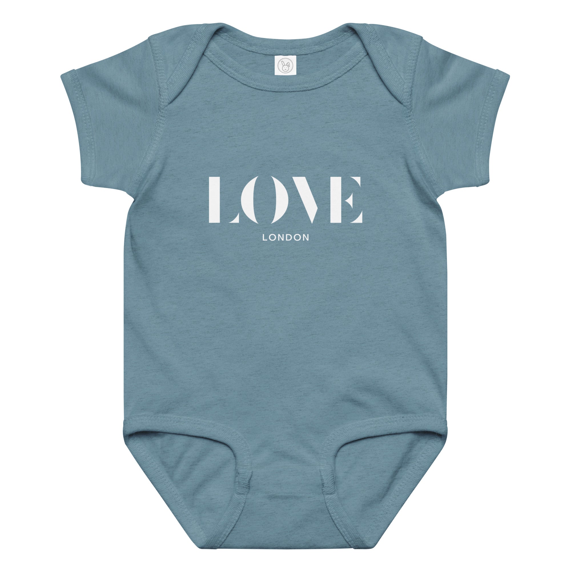 Jolly & Goode Baby One-Pieces Vintage Indigo / 6M Love London Baby Jersey Bodysuit Cheeky British Style