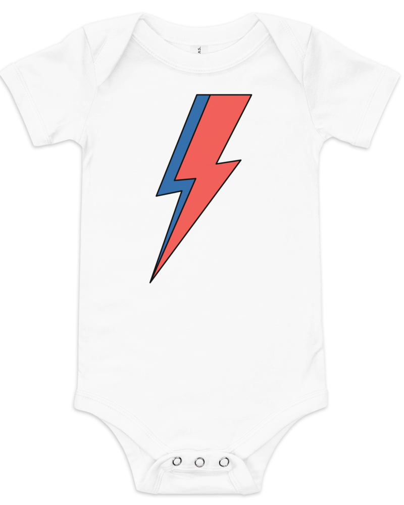 Jolly & Goode Baby One-Pieces White / 3-6m Lightning Bolt Baby Onesie Cheeky British Style