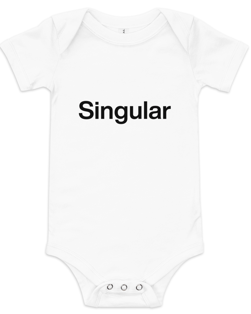 Jolly & Goode Baby One-Pieces White / 3-6m Singular Onesie Cheeky British Style