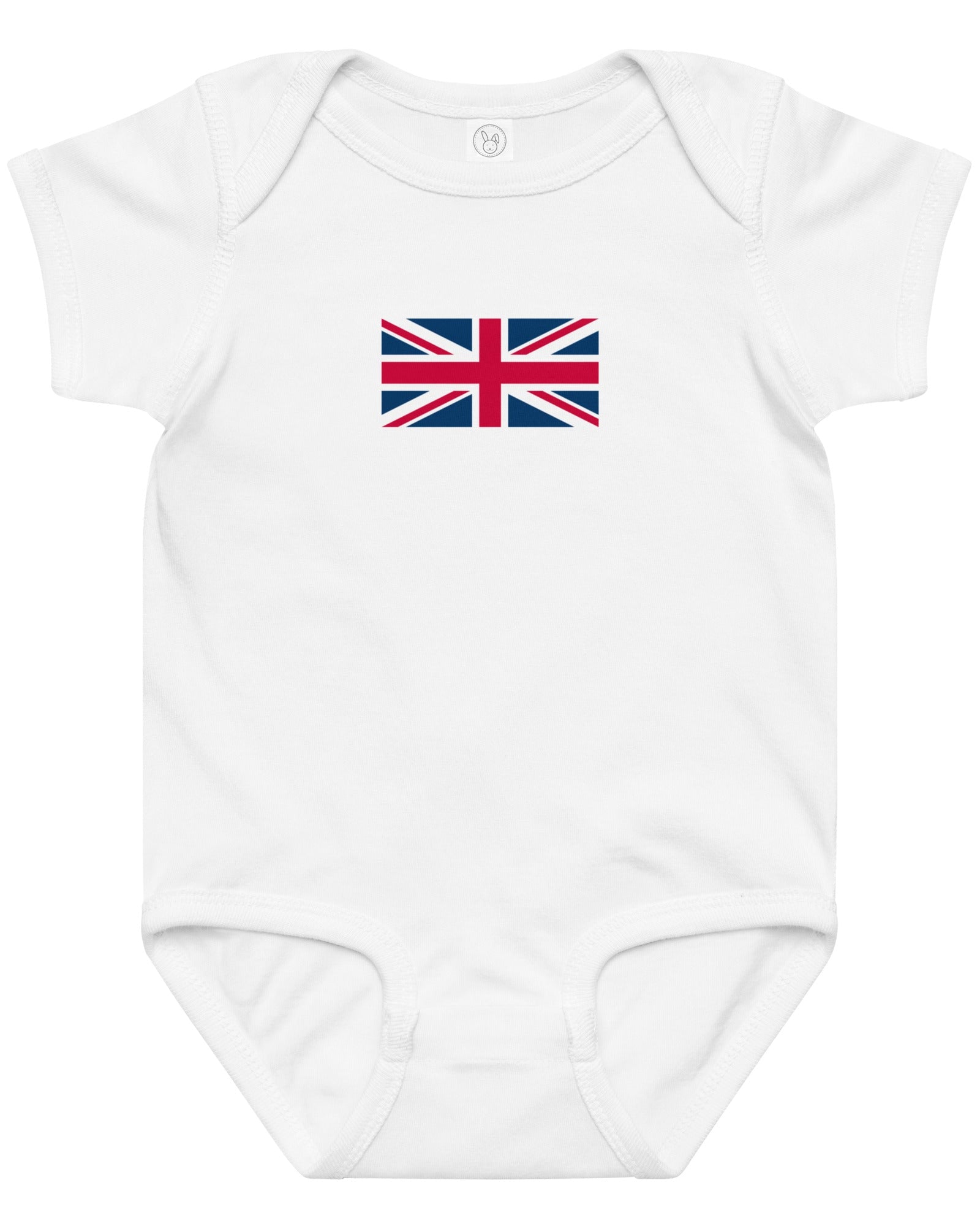 Jolly & Goode Baby One-Pieces White / 6M Union Jack Baby Bodysuit Onesie | 100% combed cotton jersey Cheeky British Style