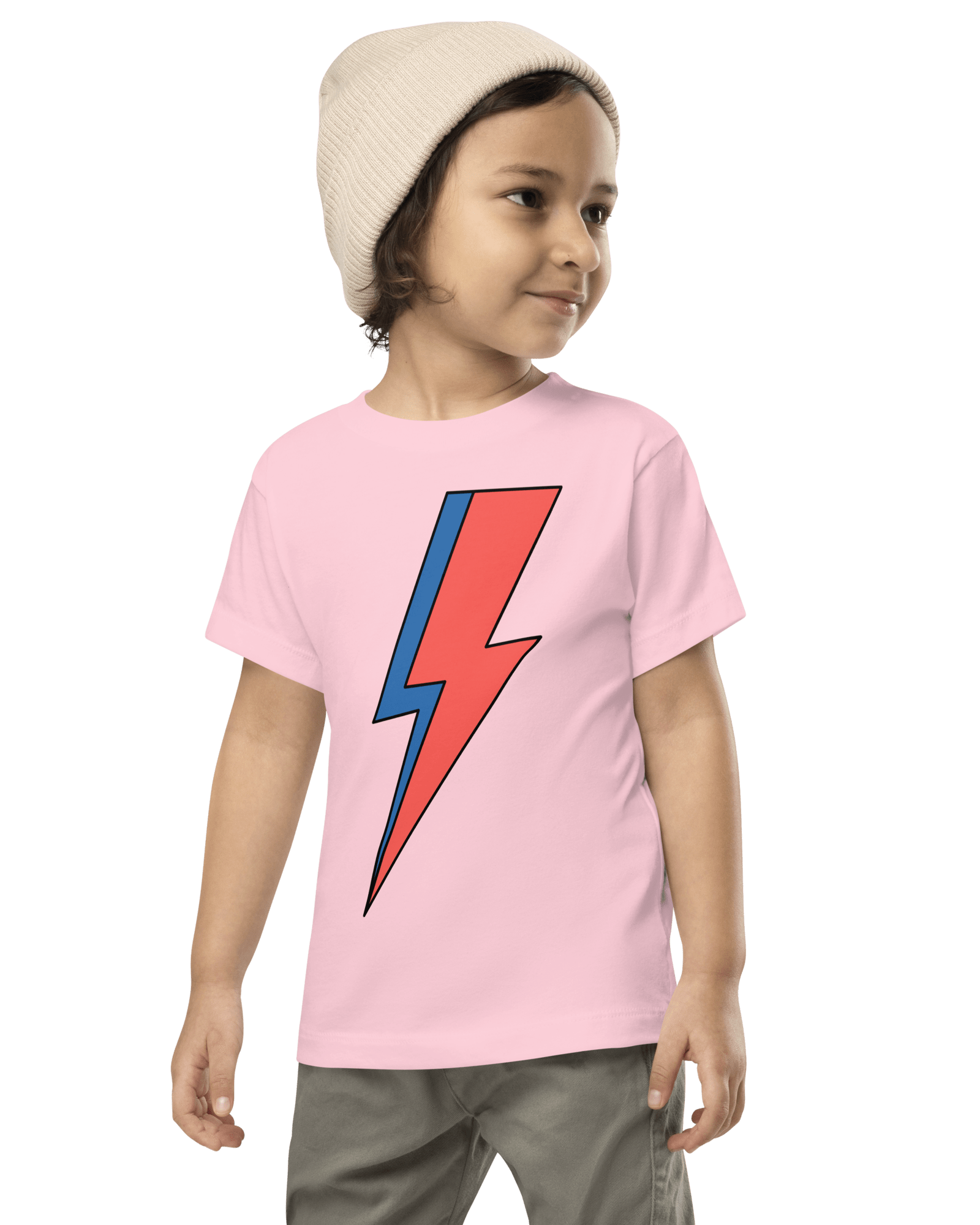 Jolly & Goode Baby & Toddler Tops Pink / 2T Lightning Bolt Toddler T-shirt Cheeky British Style