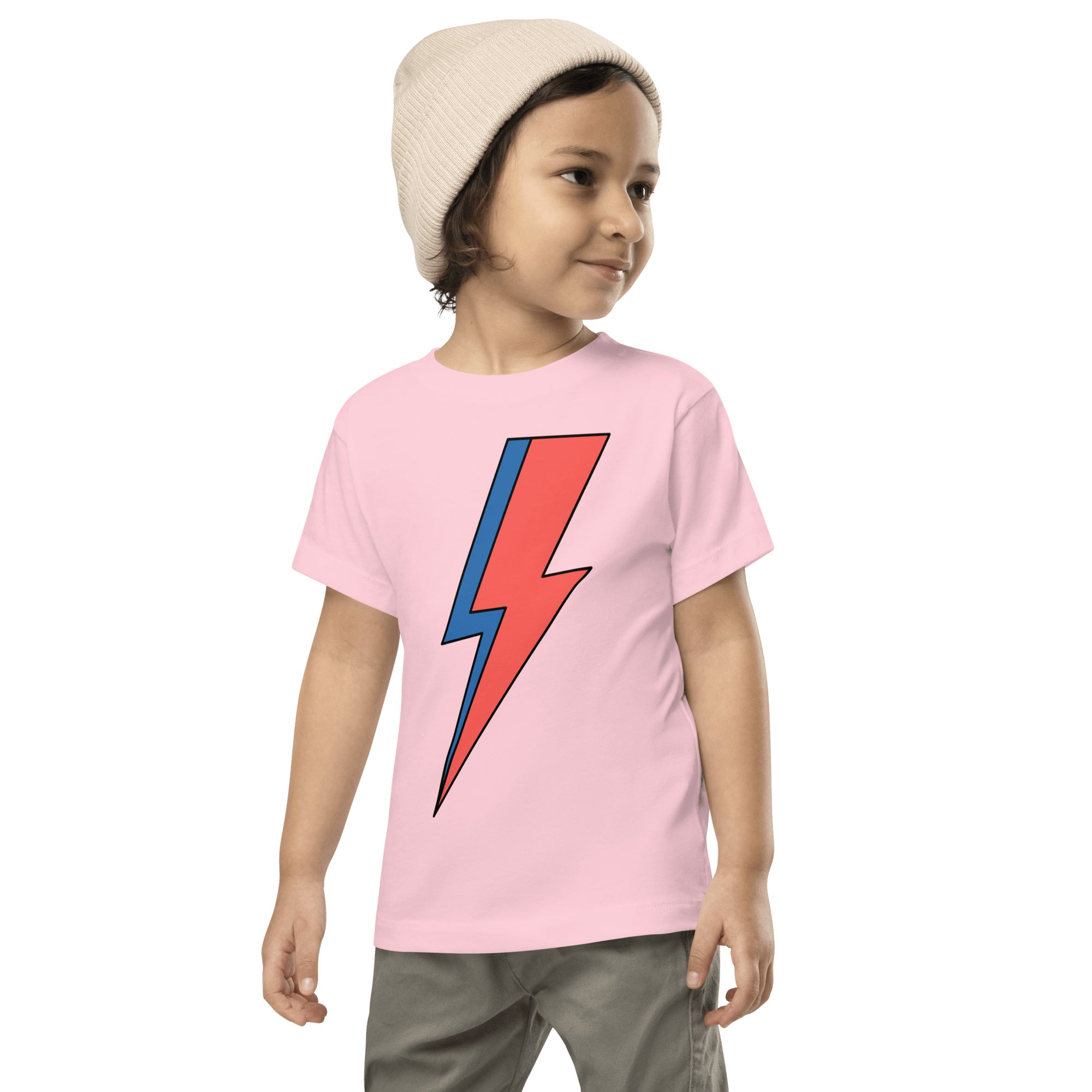 Jolly & Goode Baby & Toddler Tops Pink / 2T Lightning Bolt Toddler T-shirt Cheeky British Style