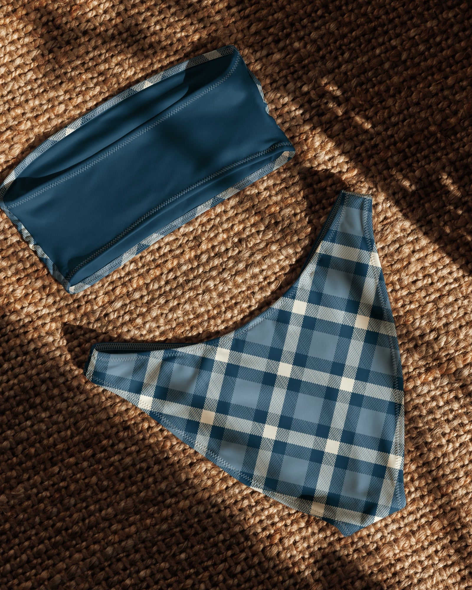 Jolly & Goode Bikini 2XS Cheeky Check Bandeau Bikini Set Cheeky British Style