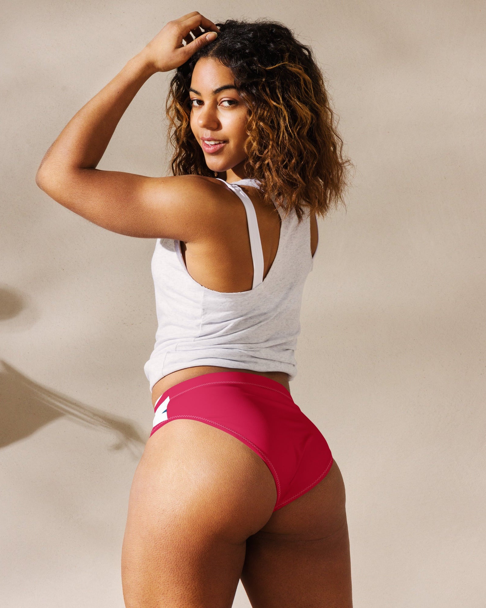 Jolly & Goode Bikini Bottoms Cheeky Union Jack Bikini Bottom | Red Back | Union Jack Front Cheeky British Style