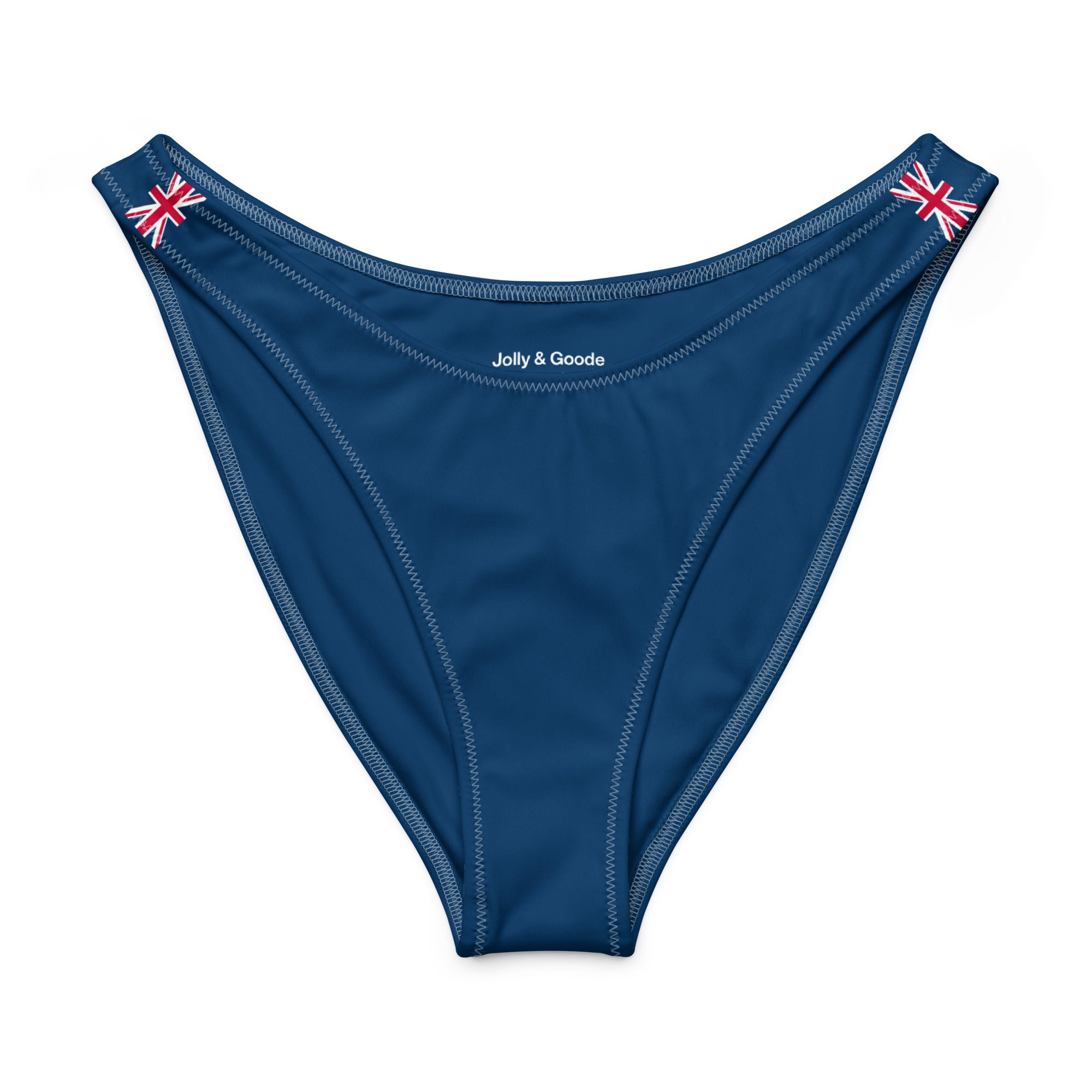 Jolly & Goode Bikini Bottoms Union Jack V-cut Bikini Bottom Separate in Navy Blue Cheeky British Style