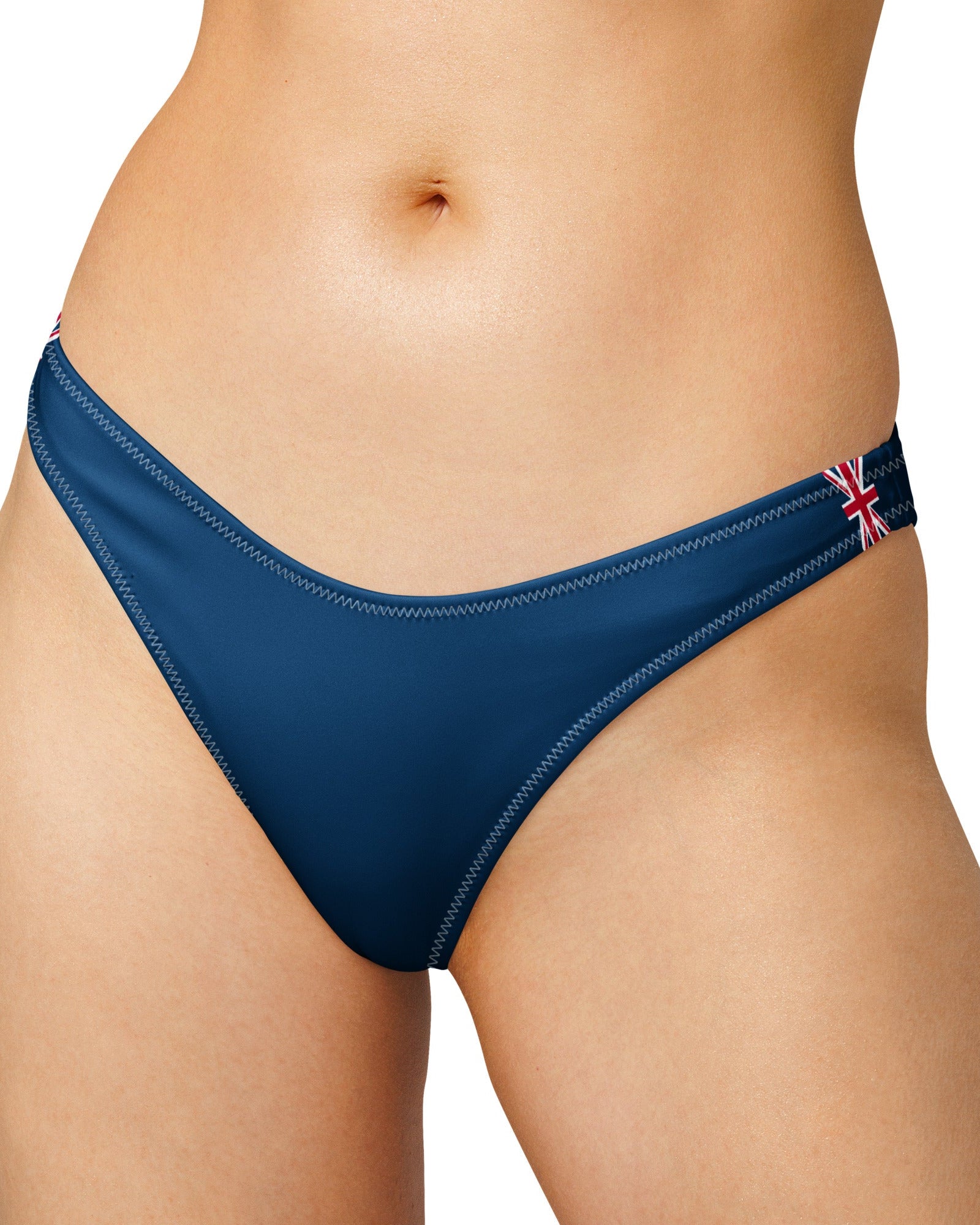 Jolly & Goode Bikini Bottoms Union Jack V-cut Bikini Bottom Separate in Navy Blue Cheeky British Style