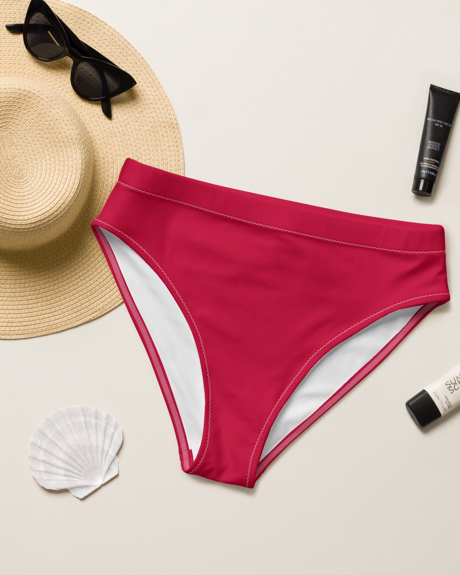 Jolly & Goode Bikini Bottoms XS Red Cheeky Bikini Bottom for Union Jack Bikini Top Cheeky British Style