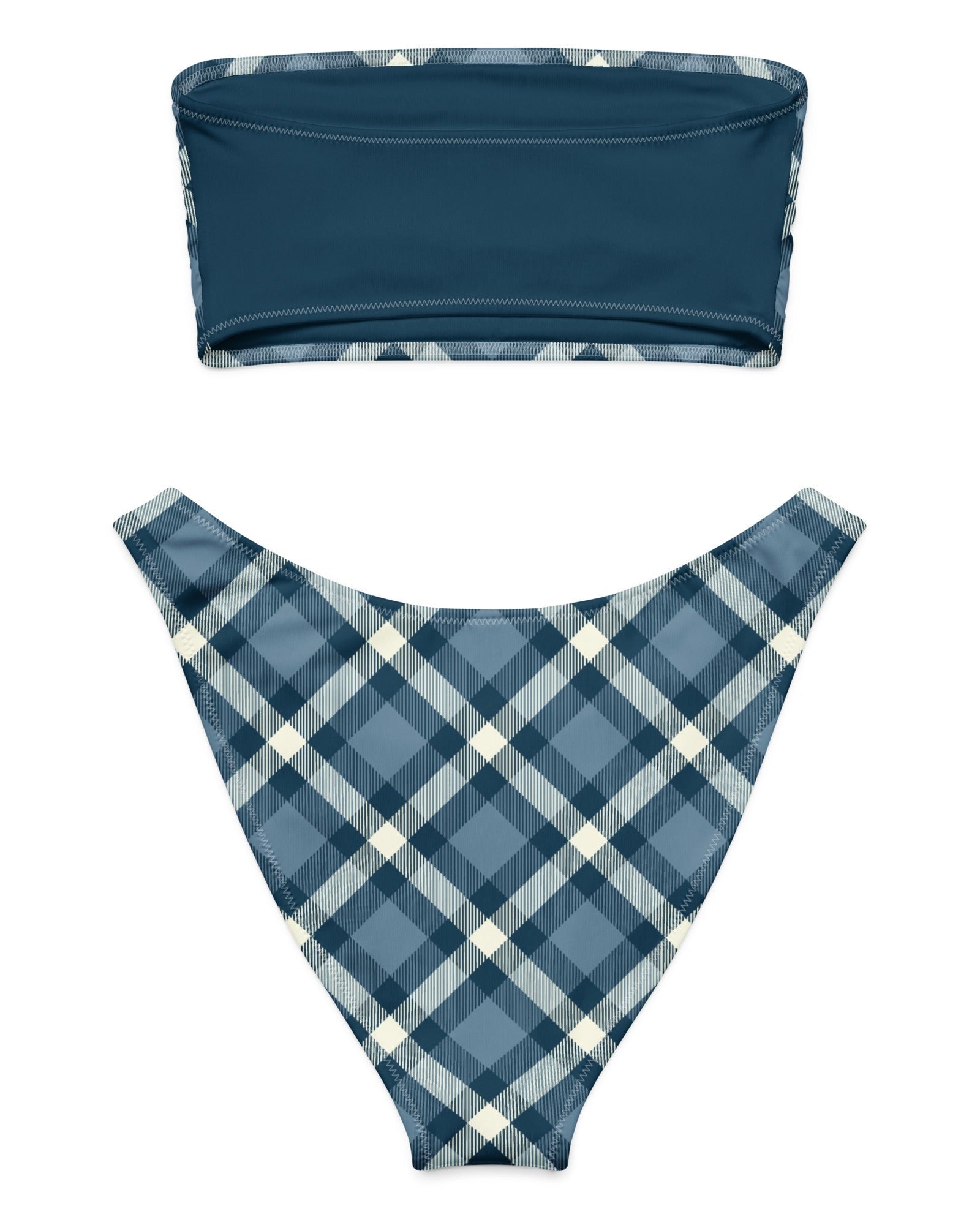 Jolly & Goode Bikini Cheeky Check Bandeau Bikini Set Cheeky British Style