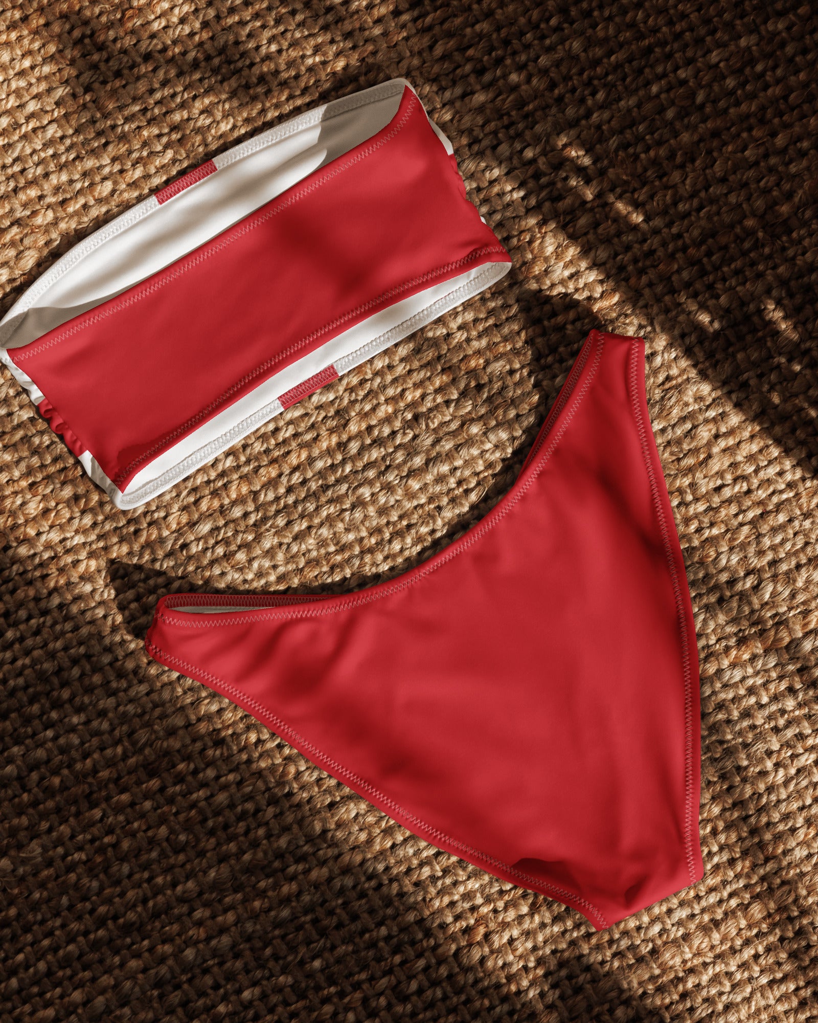 Jolly & Goode Bikini Flag of England Bandeau Bikini Set | St George's Cross Cheeky British Style