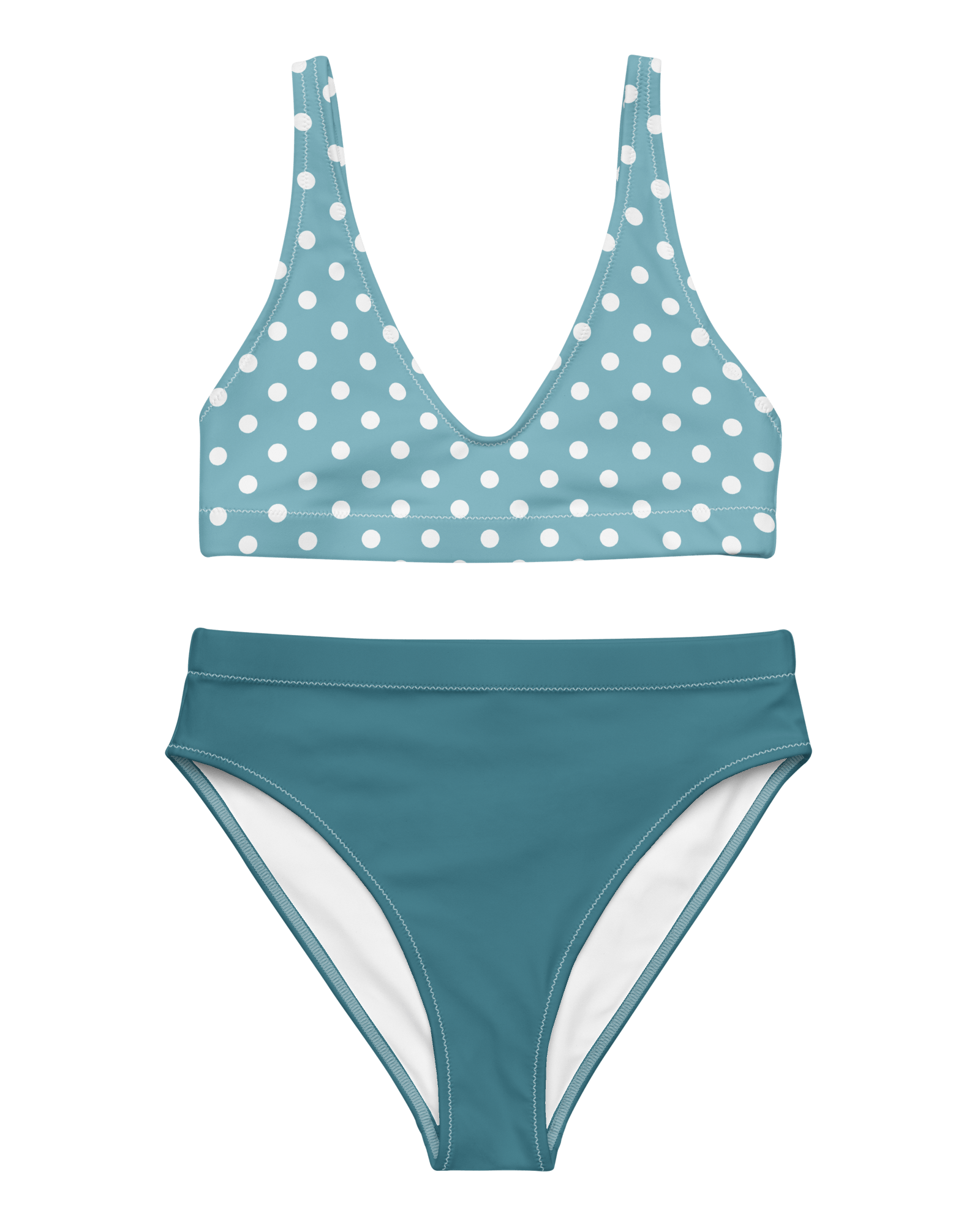 Jolly & Goode Bikini Light Blue Polkadot Bikini Cheeky British Style