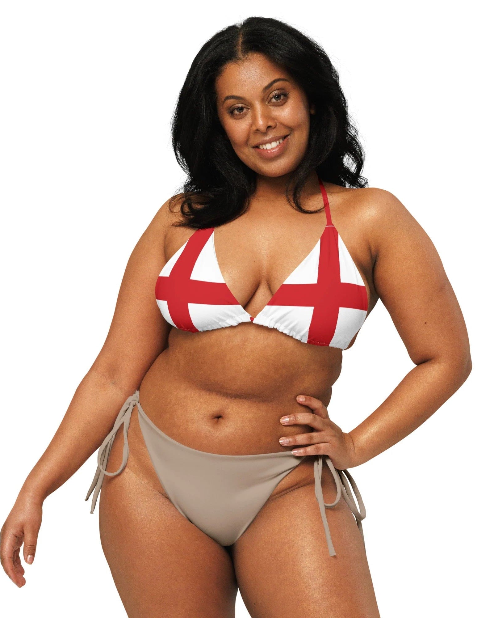 Jolly & Goode Bikini Top Flag of England String Bikini Top Cheeky British Style