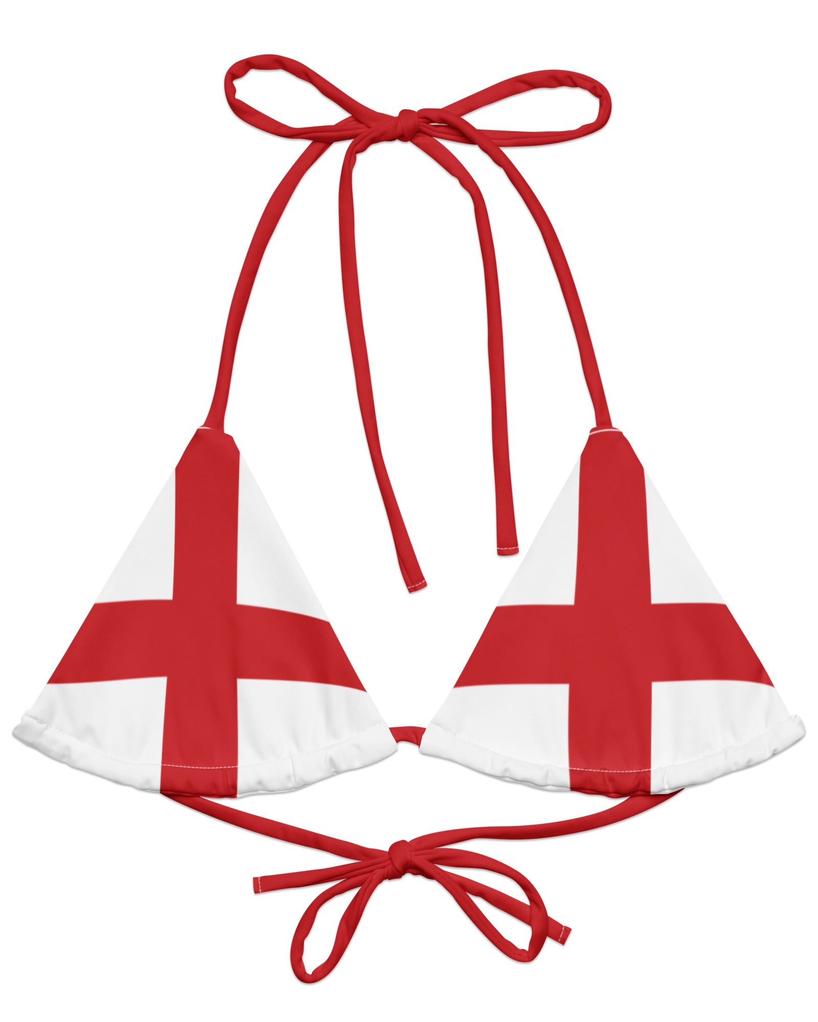 Jolly & Goode Bikini Top Flag of England String Bikini Top Cheeky British Style