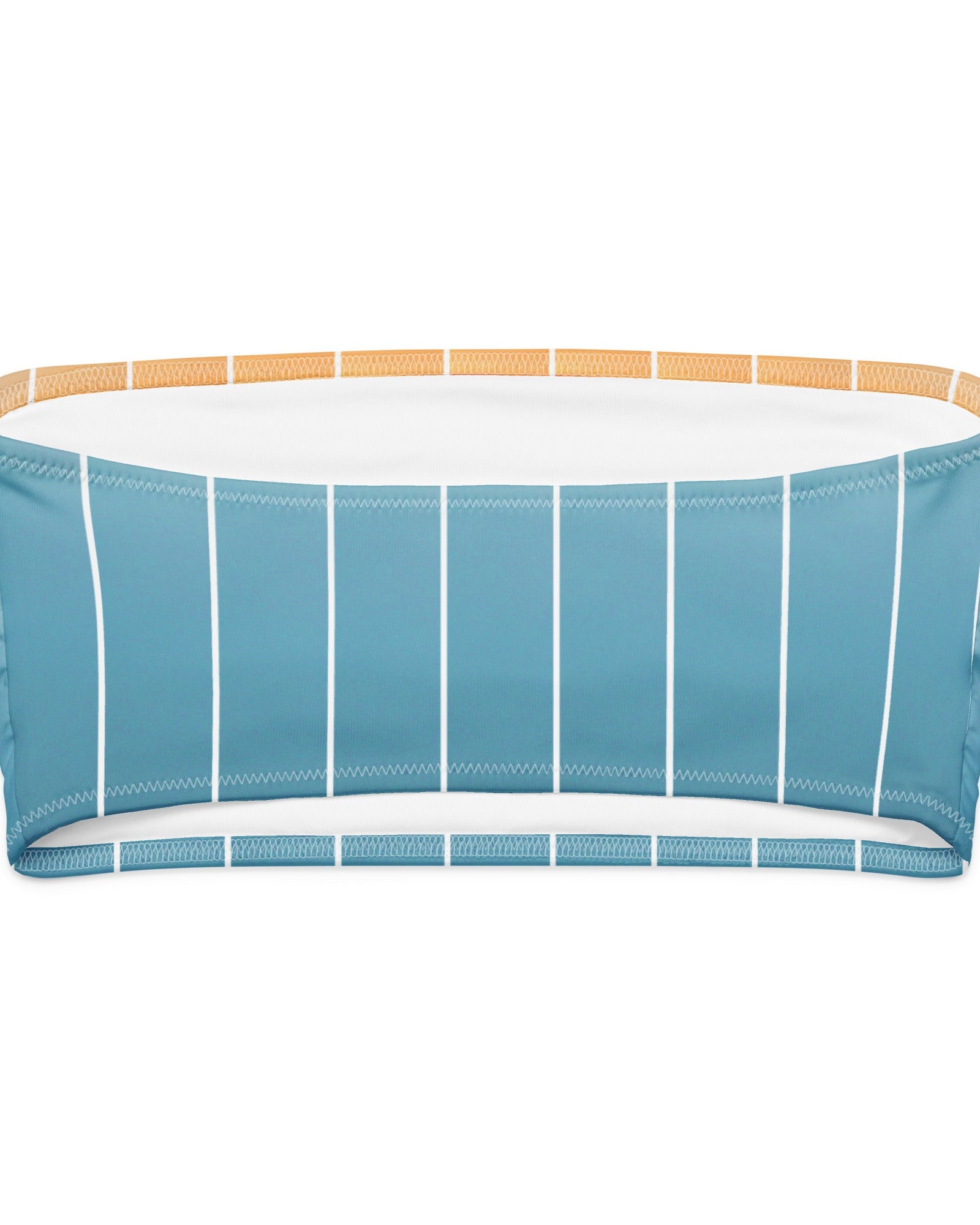 Jolly & Goode Bikini Top Magic Hour Pinstripe Bandeau Bikini Top Cheeky British Style