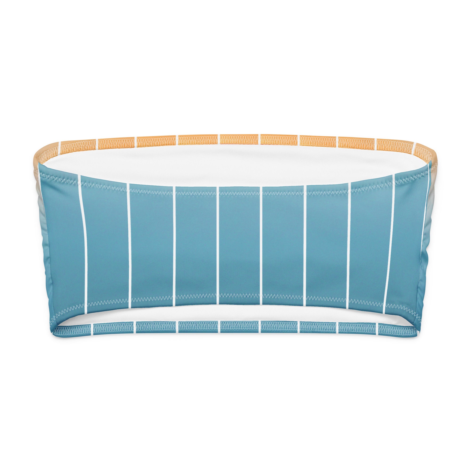 Jolly & Goode Bikini Top Magic Hour Pinstripe Bandeau Bikini Top Cheeky British Style