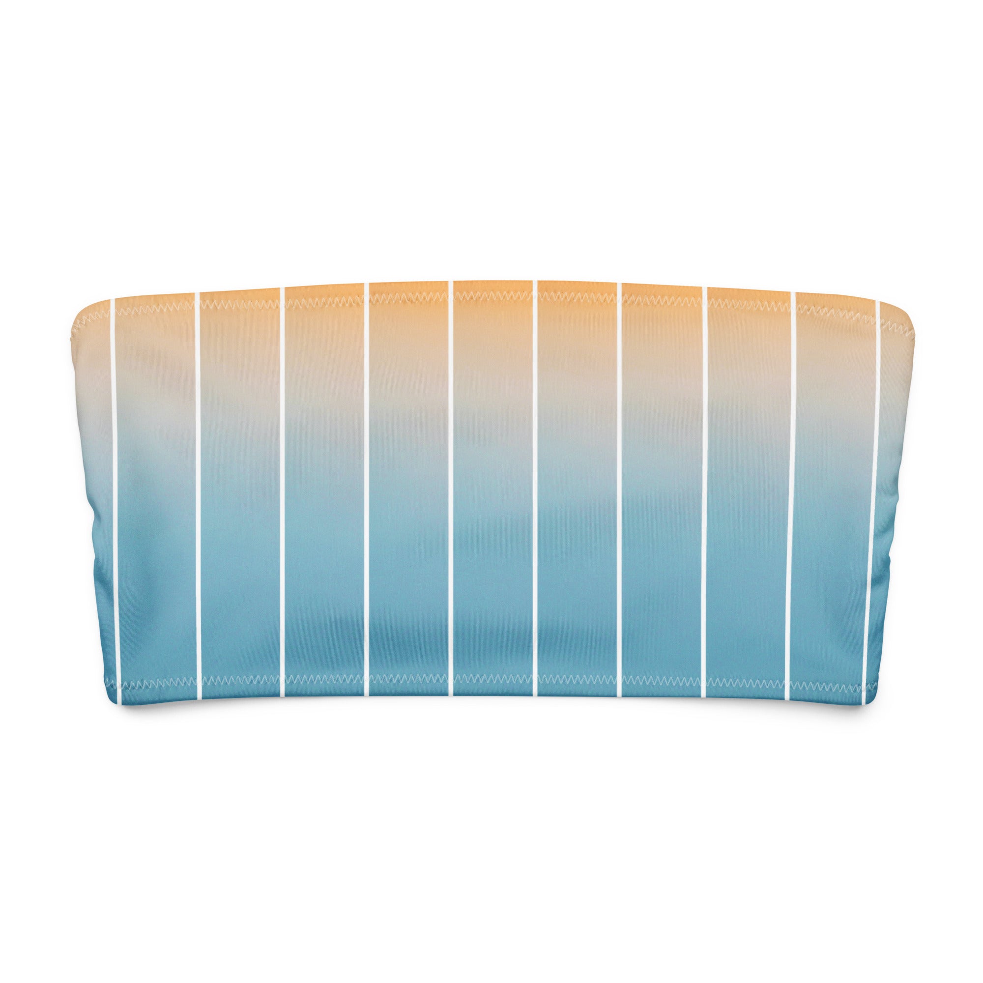 Jolly & Goode Bikini Top Magic Hour Pinstripe Bandeau Bikini Top Cheeky British Style