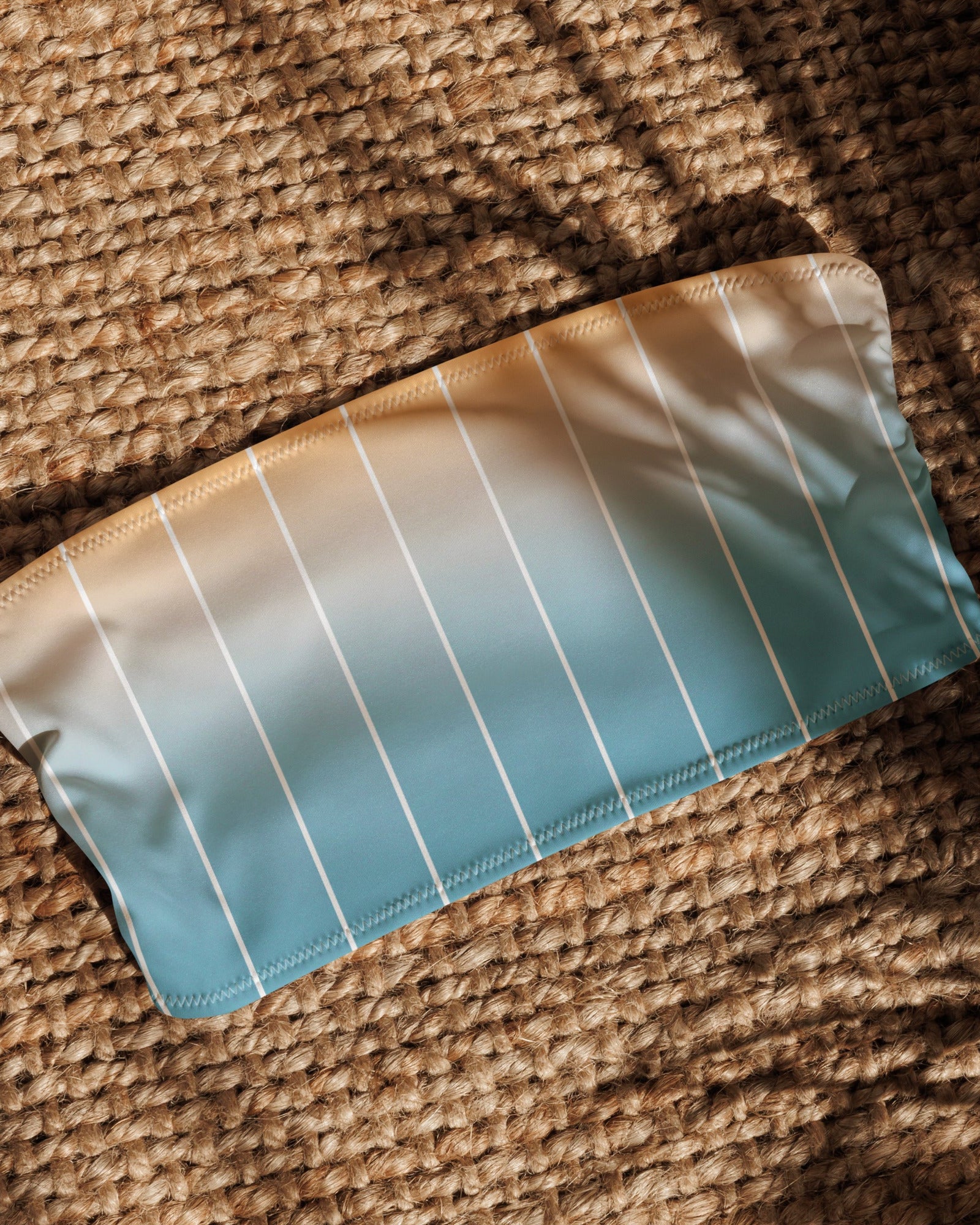 Jolly & Goode Bikini Top Magic Hour Pinstripe Bandeau Bikini Top Cheeky British Style