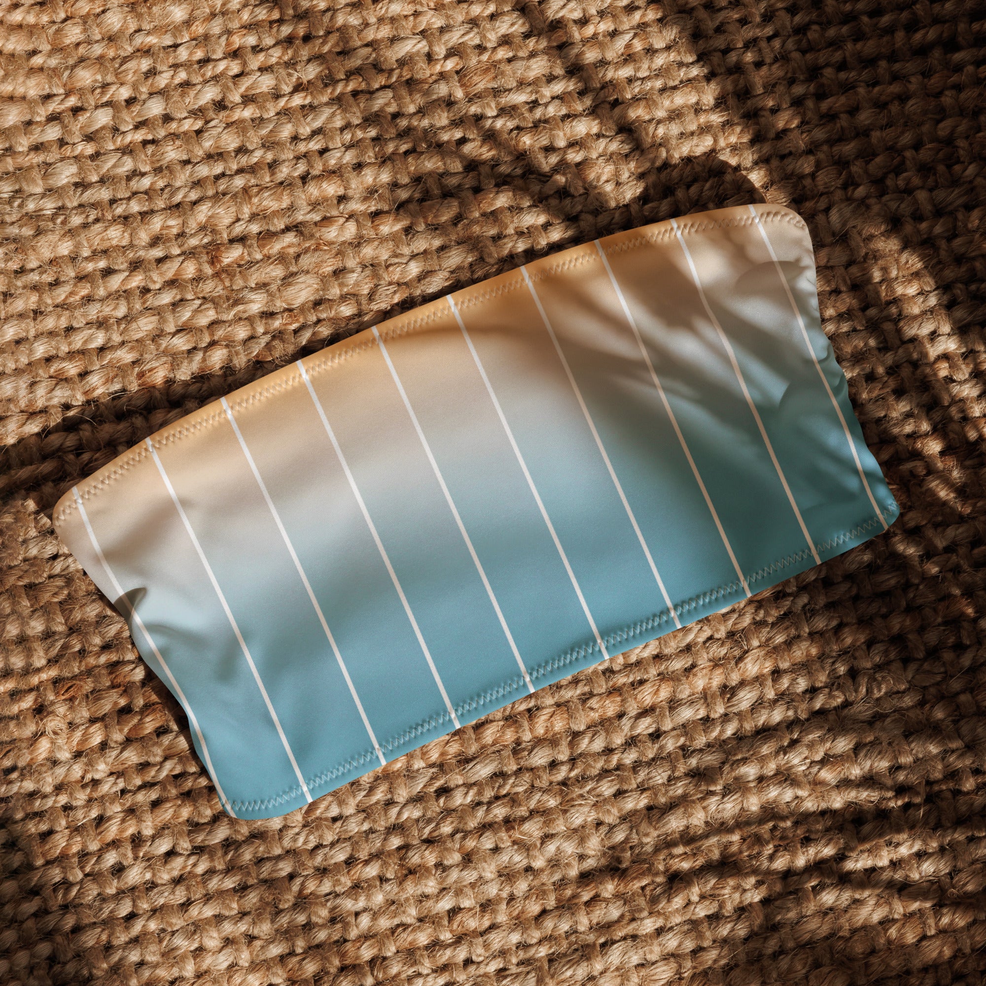 Jolly & Goode Bikini Top Magic Hour Pinstripe Bandeau Bikini Top Cheeky British Style