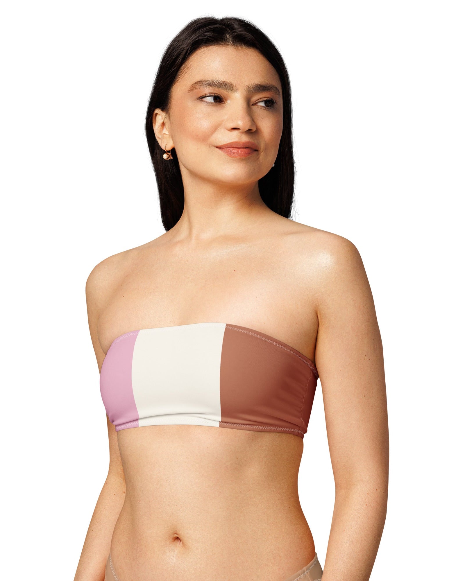 Jolly & Goode Bikini Top Neapolitan Ice Cream Bandeau Bikini Top Cheeky British Style