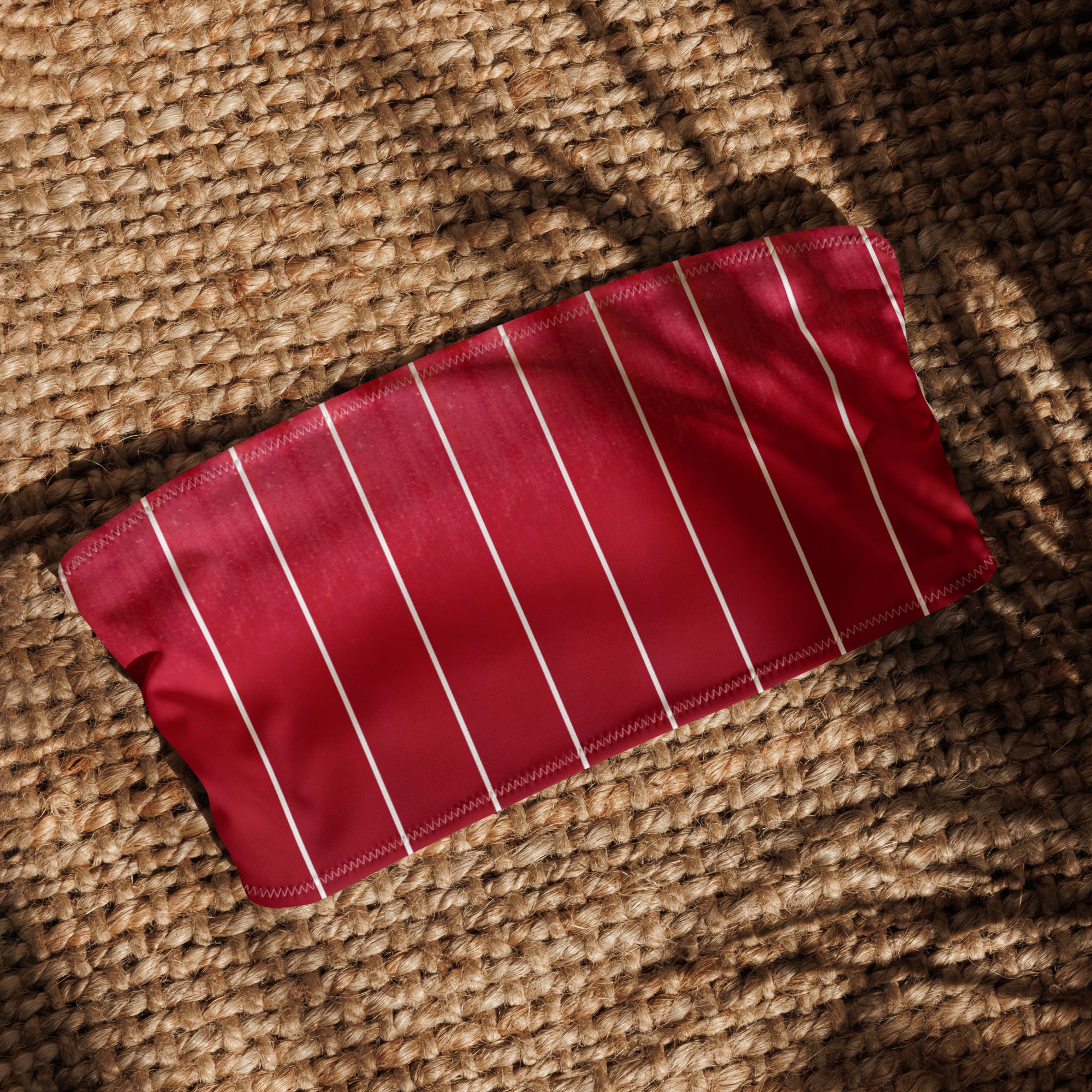 Jolly & Goode Bikini Top Red Rose Petal Pinstripe Bandeau Bikini Top Cheeky British Style