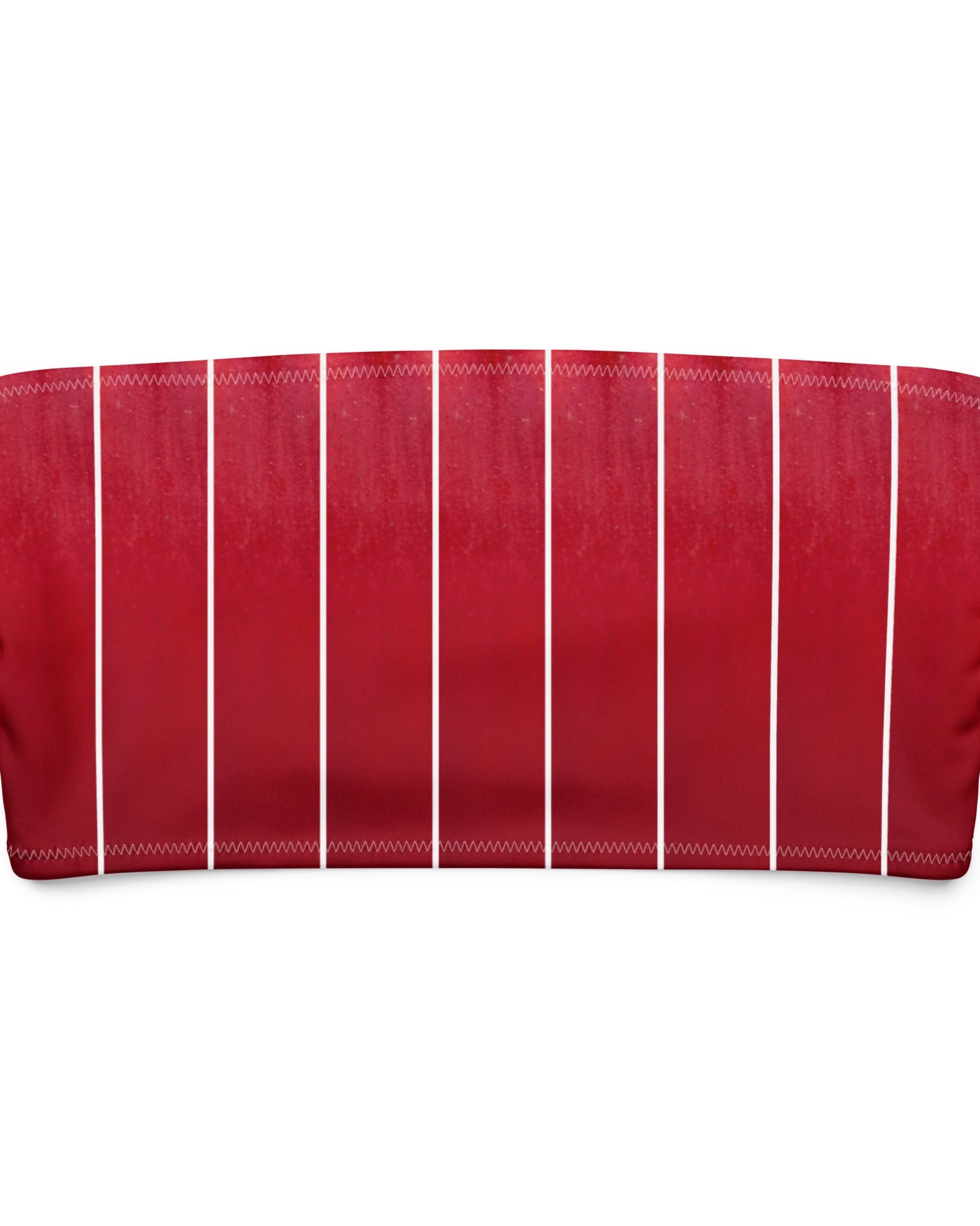 Jolly & Goode Bikini Top Red Rose Petal Pinstripe Bandeau Bikini Top Cheeky British Style