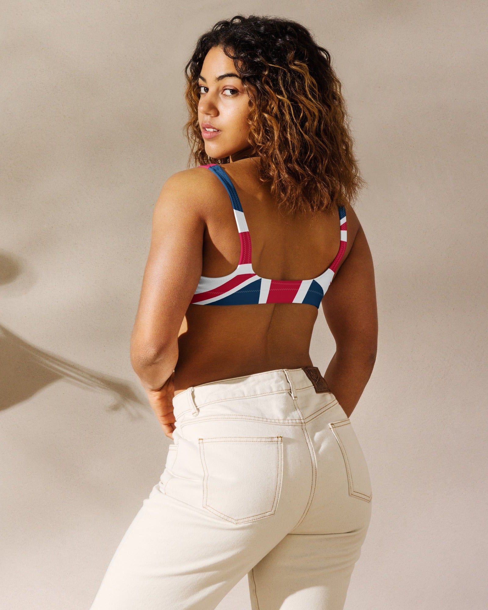 Jolly & Goode Bikini Top Union Jack Back Bikini Top | Union Jack on the Back | Removable Padding Cheeky British Style