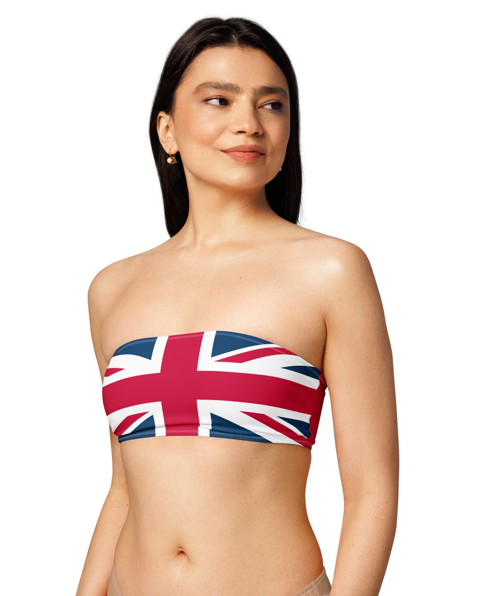 Jolly & Goode Bikini Top Union Jack Bandeau Bikini Top | Red Back Cheeky British Style