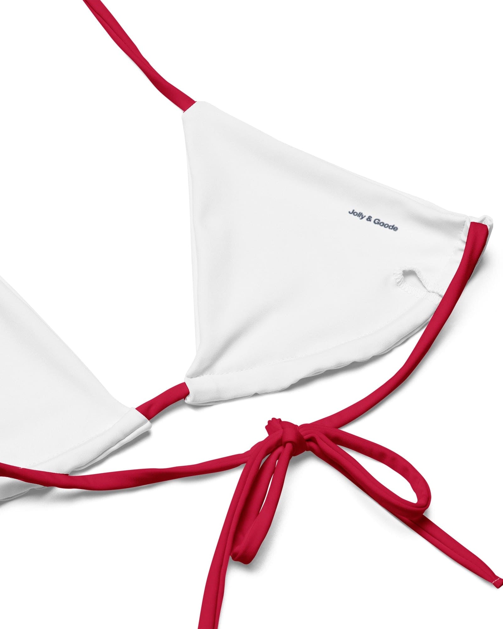 Jolly & Goode Bikini Top Union Jack String Bikini Top | Red Strings | Removable Padding Cheeky British Style