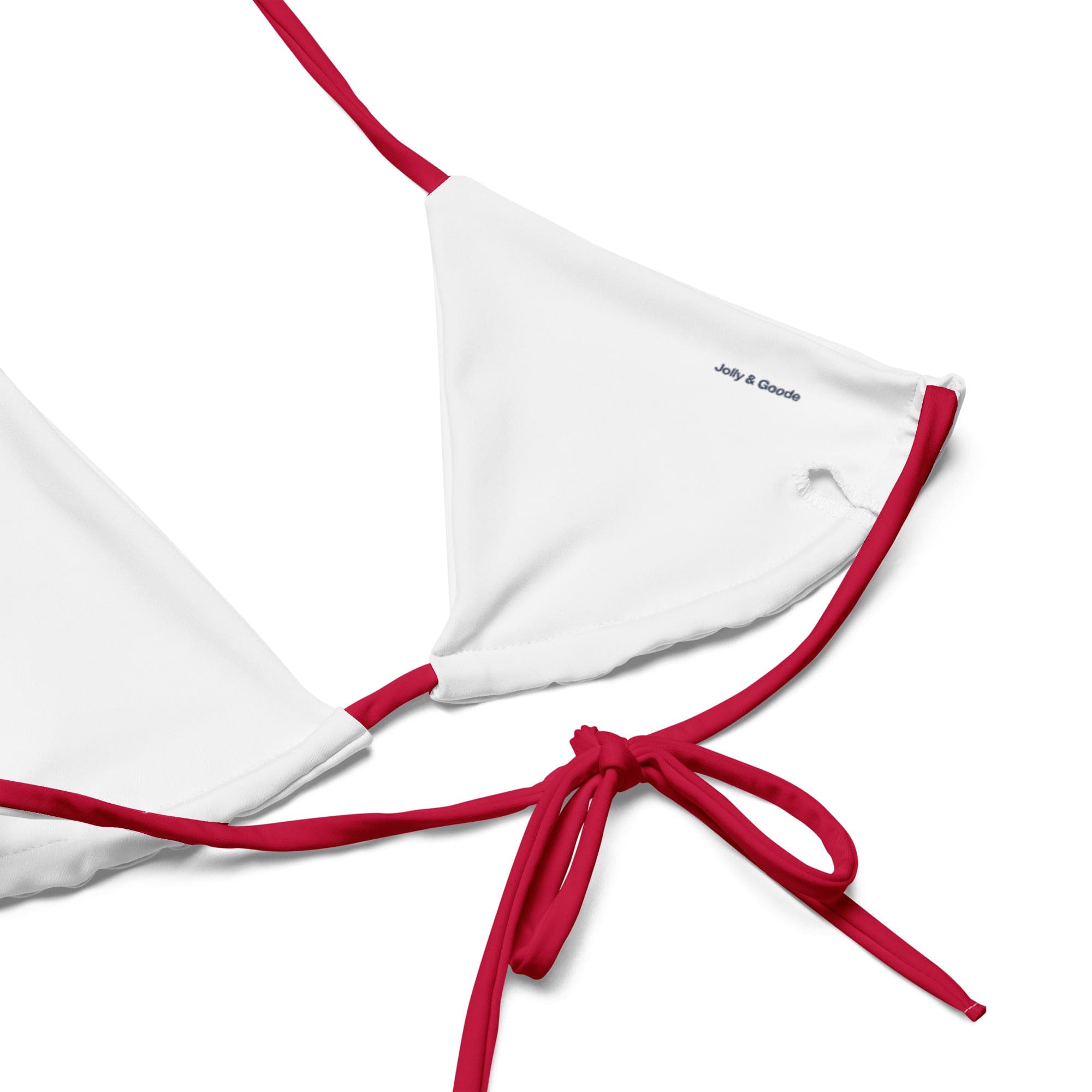 Jolly & Goode Bikini Top Union Jack String Bikini Top | Red Strings | Removable Padding Cheeky British Style