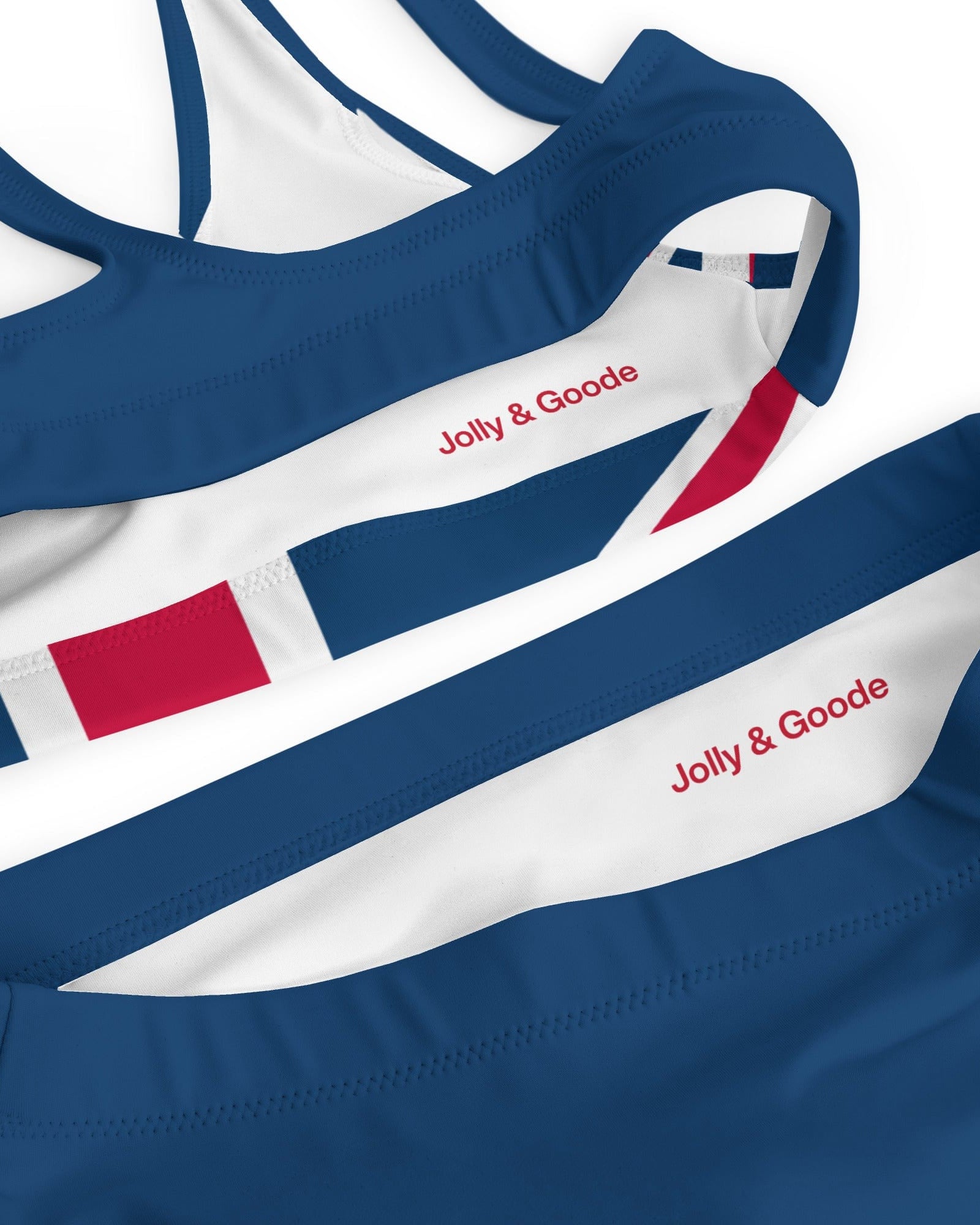 Jolly & Goode Bikini Union Jack Bikini | Cheeky | Blue Bottom | Removable Padding Cheeky British Style