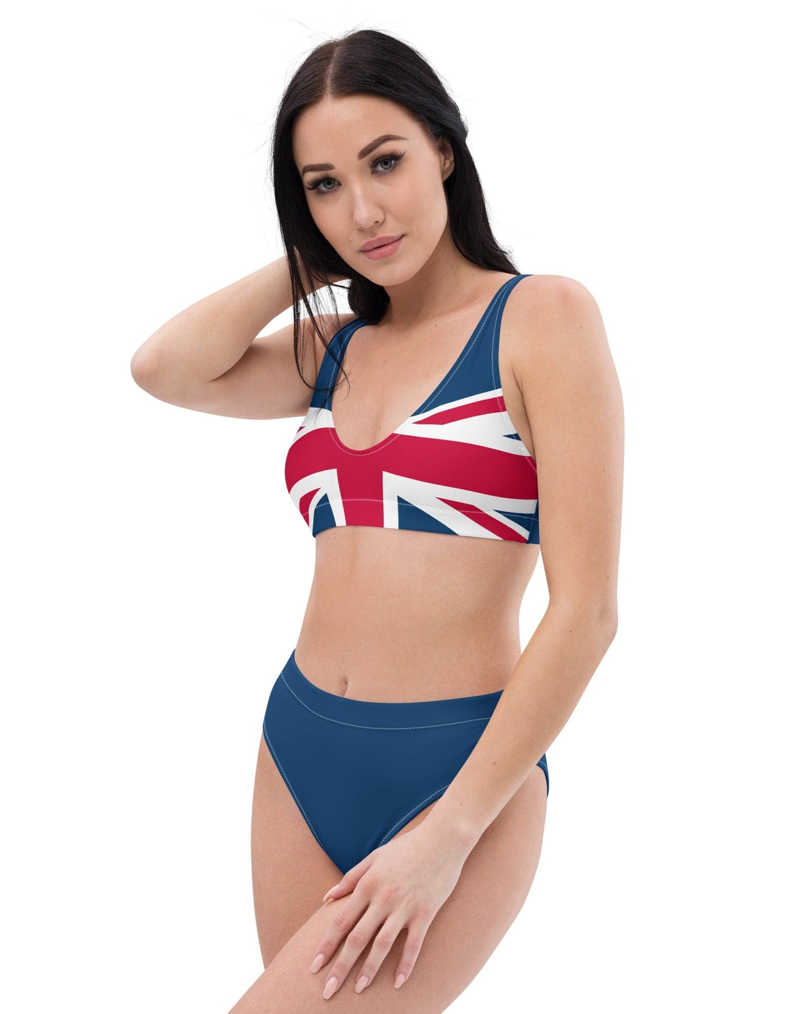 Jolly & Goode Bikini Union Jack Bikini | Cheeky | Blue Bottom | Removable Padding Cheeky British Style