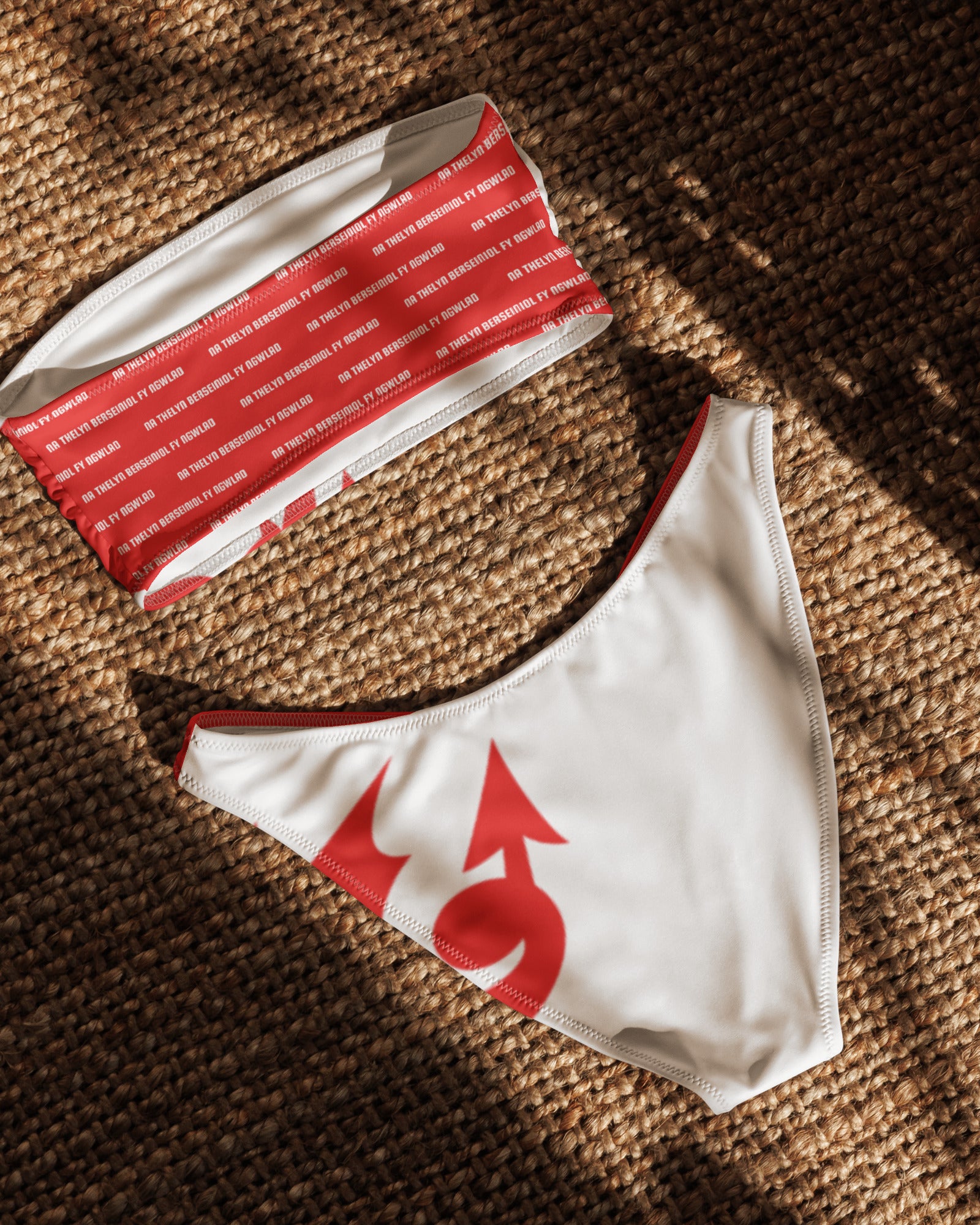 Jolly & Goode Bikini Welsh Dragon Bandeau Bikini Set Cheeky British Style