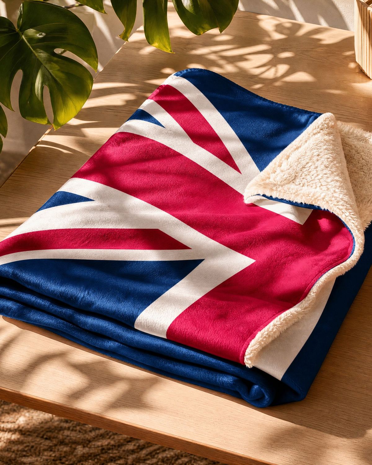 Jolly & Goode Blanket Union Jack Sherpa Blanket Cheeky British Style
