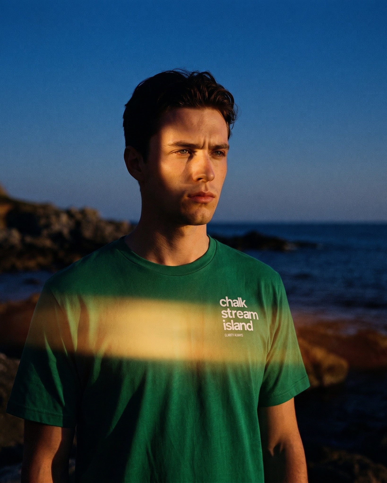 Jolly & Goode Chalk Stream Island, Clarity Always Tee Cheeky British Style