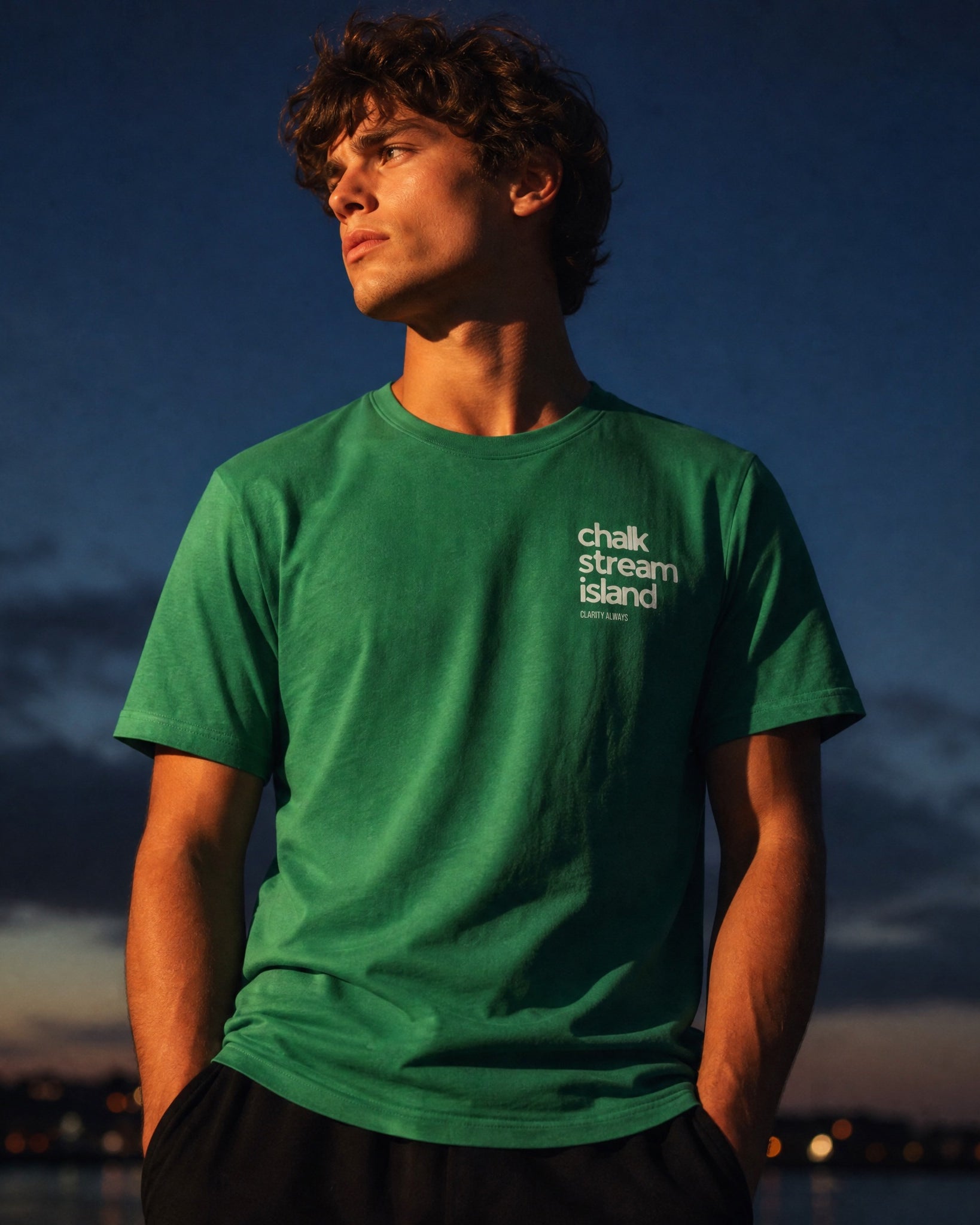 Jolly & Goode Chalk Stream Island, Clarity Always Tee Cheeky British Style