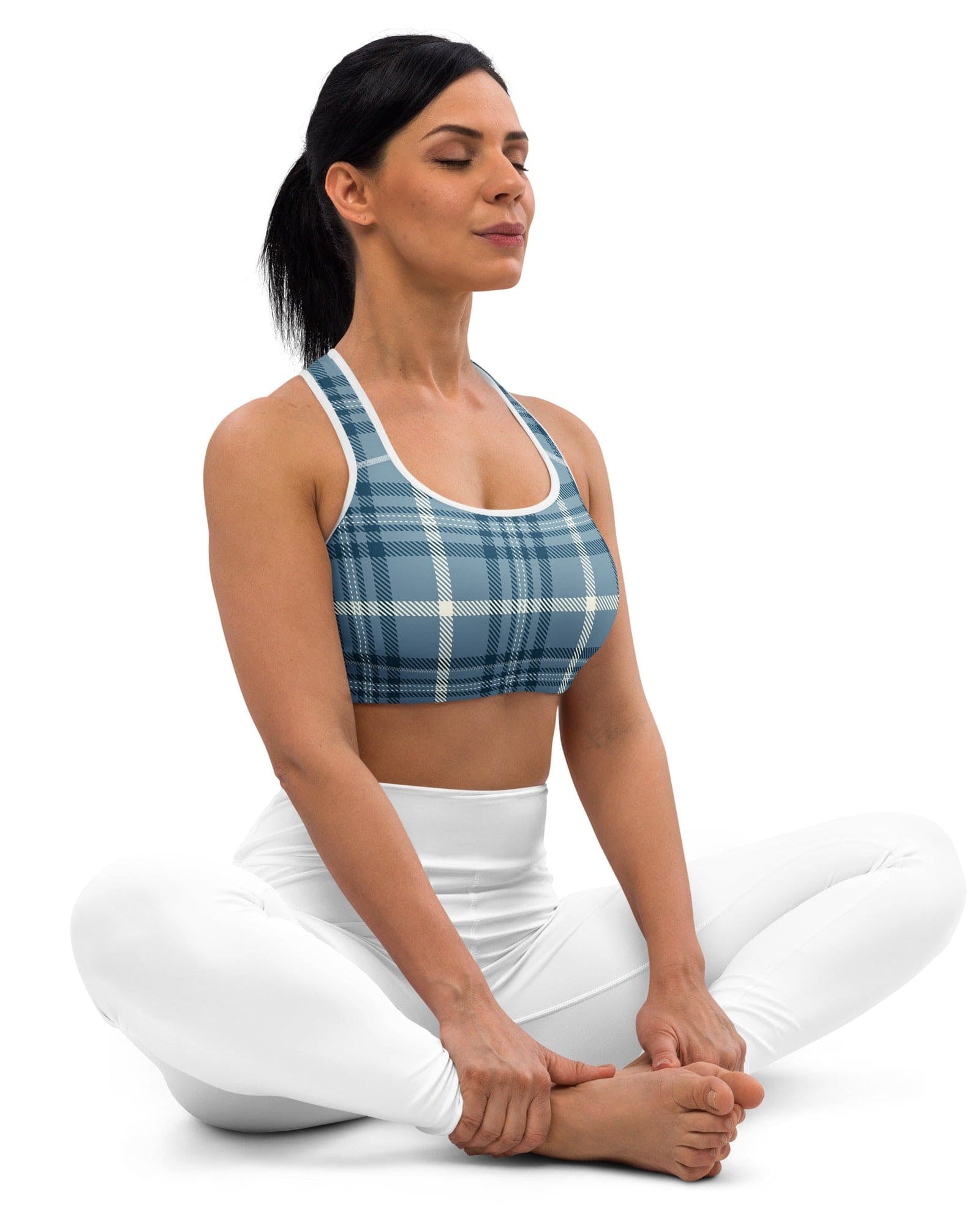 Jolly Goode Check Sports Bra | Removable Padding.