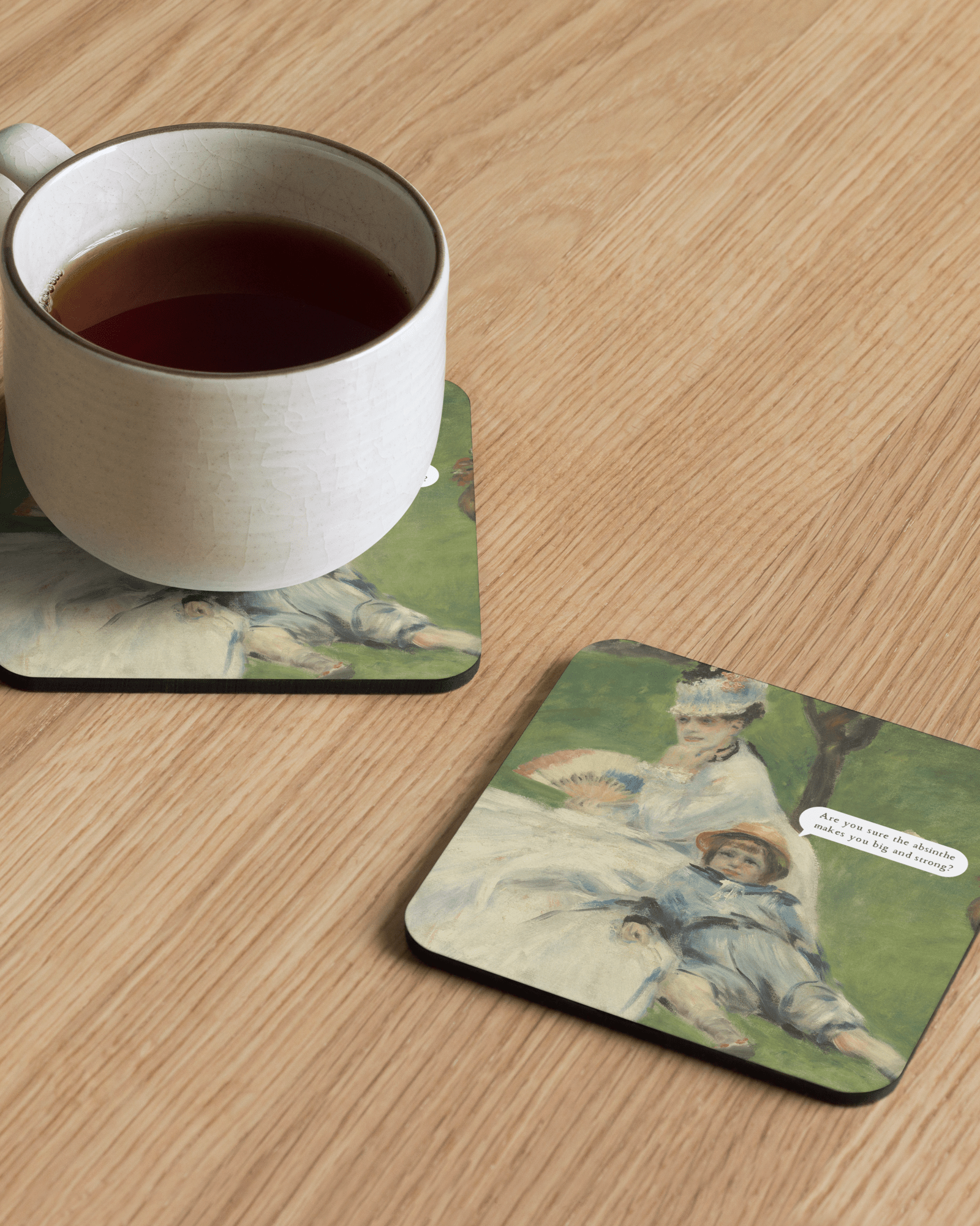 Jolly & Goode Coaster Are You Sure the Absinthe Makes You Big and Strong? Coaster Cheeky British Style