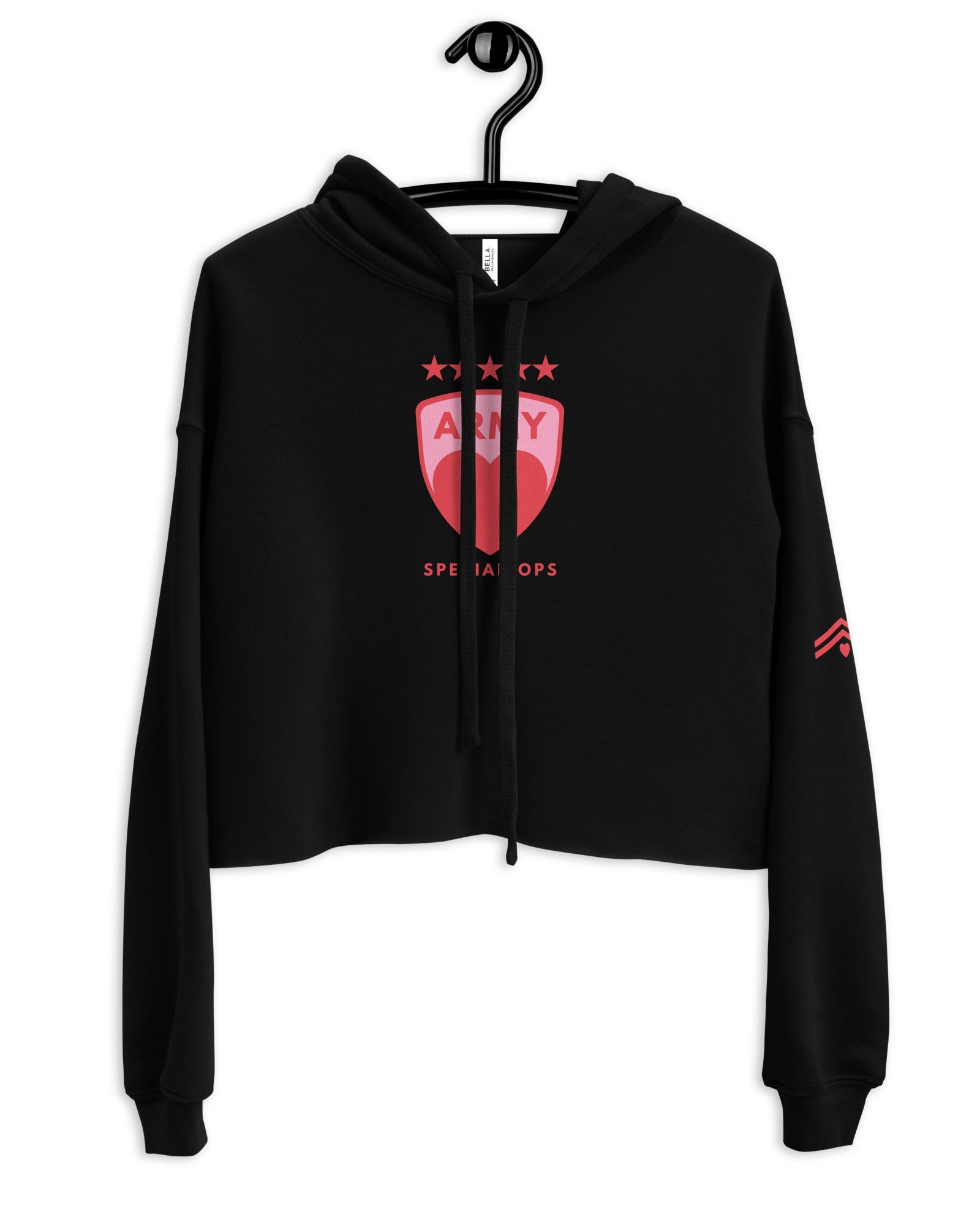 Jolly & Goode Crop Hoodie Army of Love Special Ops Crop Hoodie Cheeky British Style