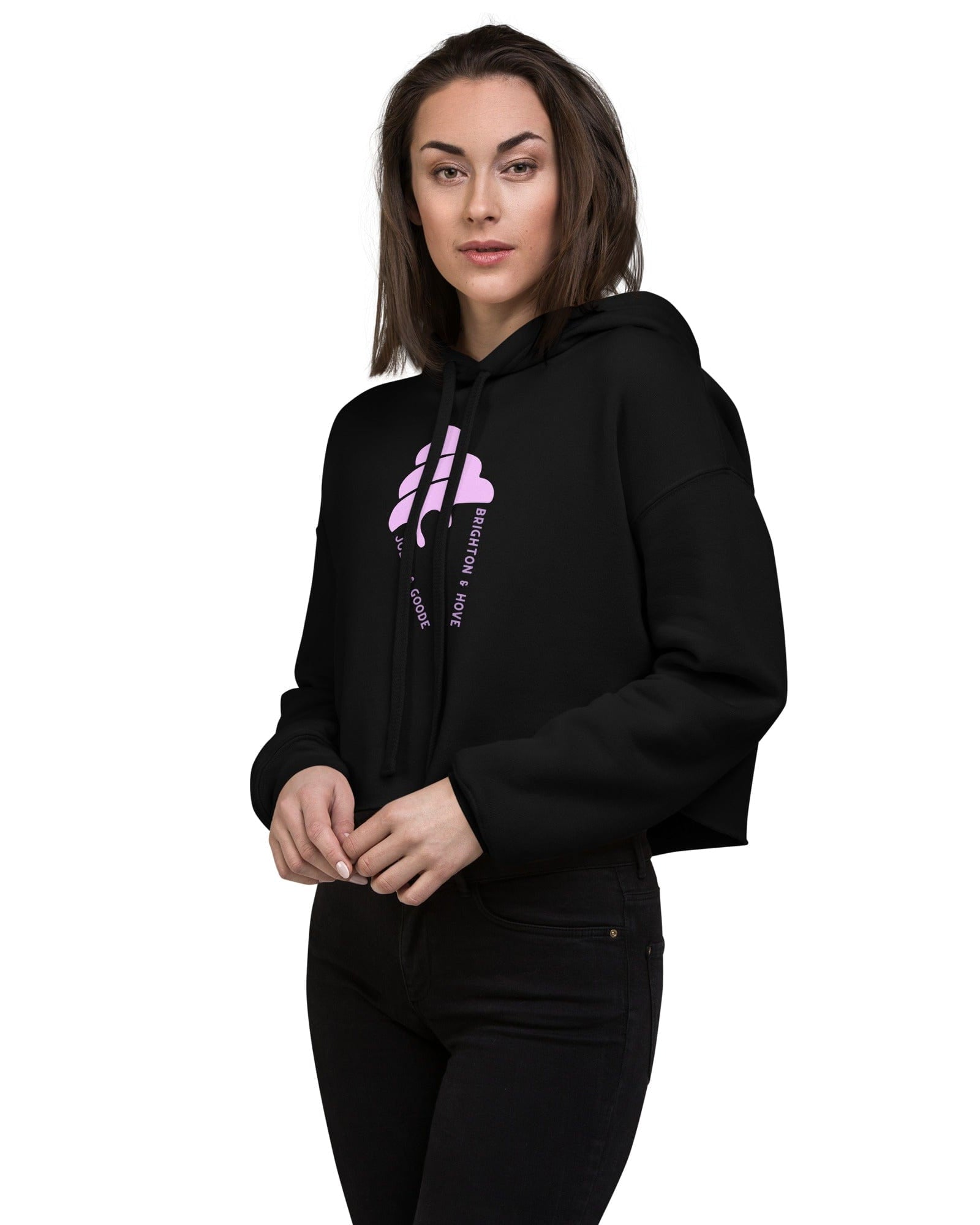 Jolly & Goode Crop Hoodie Brighton & Hove Ice Cream Crop Hoodie Cheeky British Style