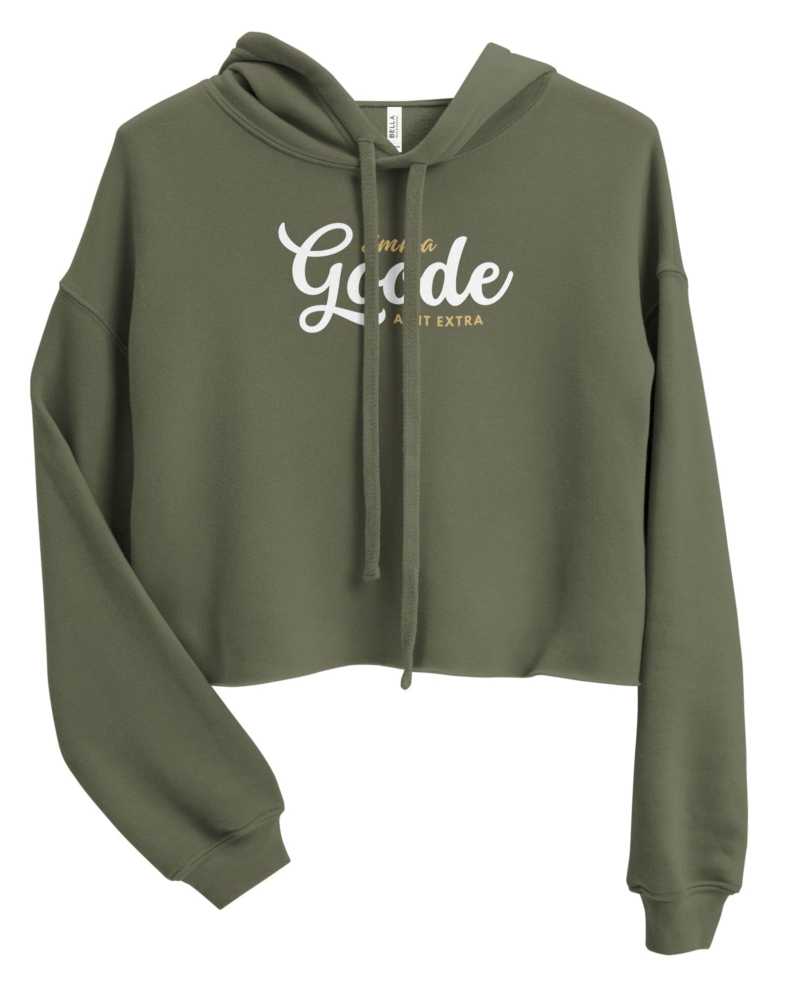 Jolly & Goode Crop Hoodie Emma Goode, A Bit Extra, Crop Hoodie Cheeky British Style