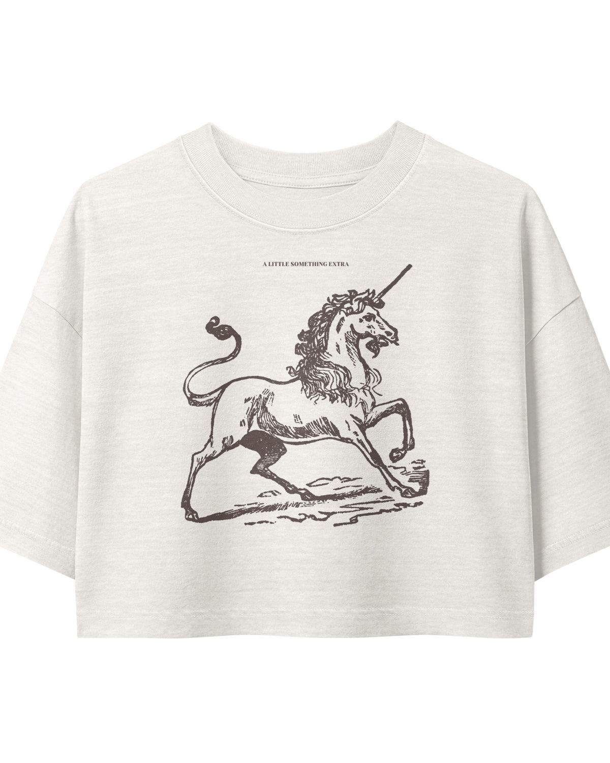 Jolly & Goode Crop Tops A Little Something Extra Unicorn Cropped Tee Cheeky British Style